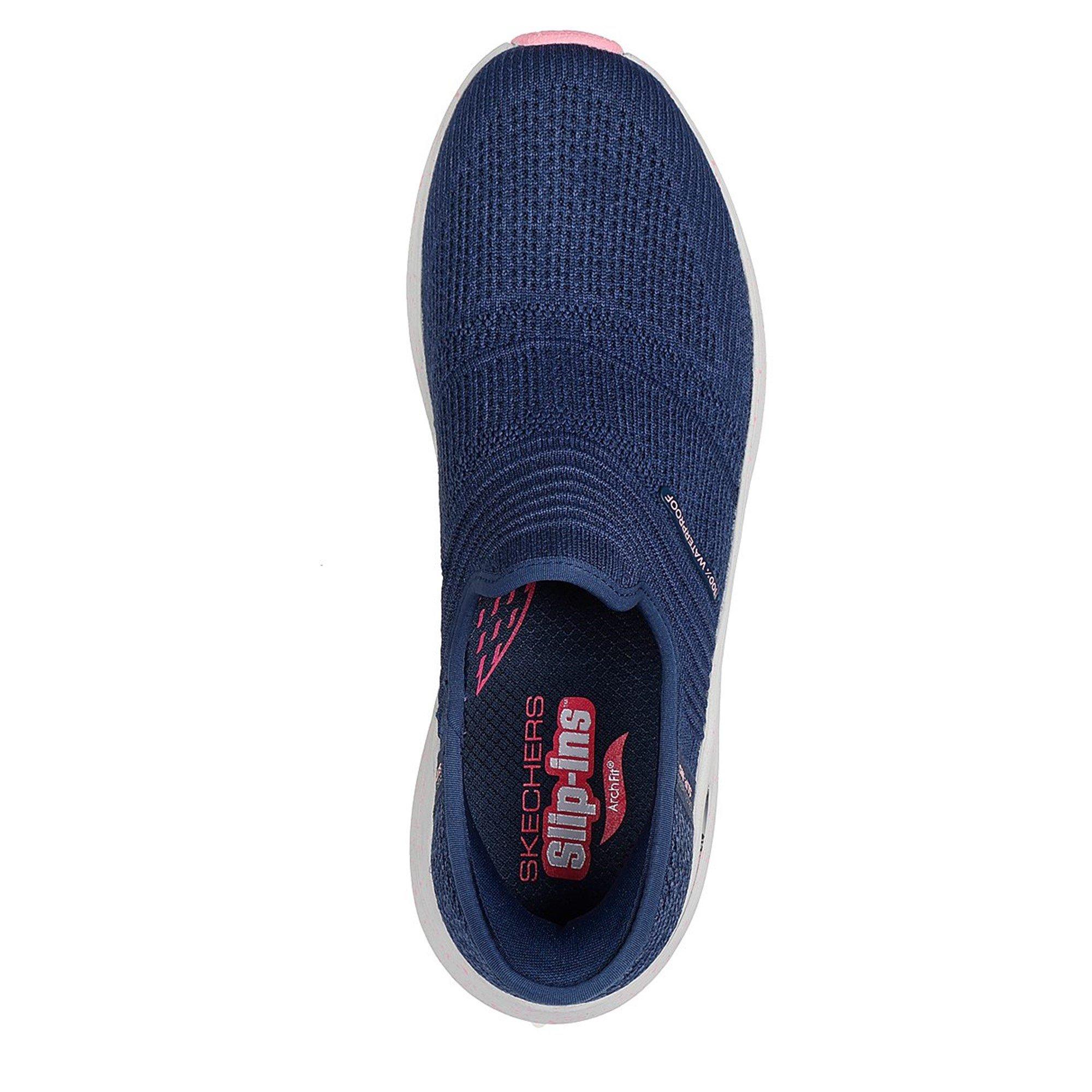 Navy/Pnk - Skechers - Arch Fit Slip On Runners - 5