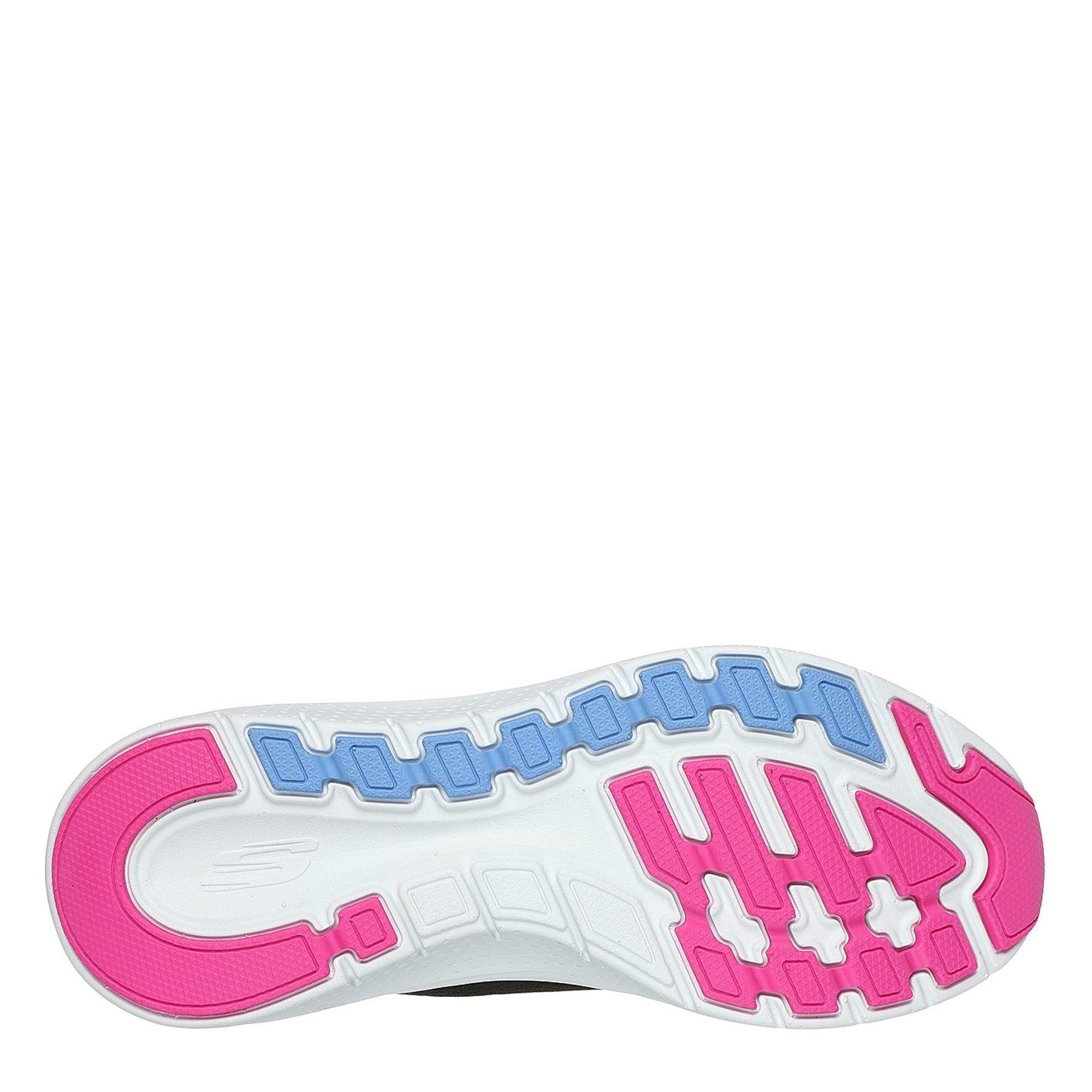 Preto/Rosa Choque - Skechers - Arch Fit 2.0 Easy Chic Slip On Trainers - 4