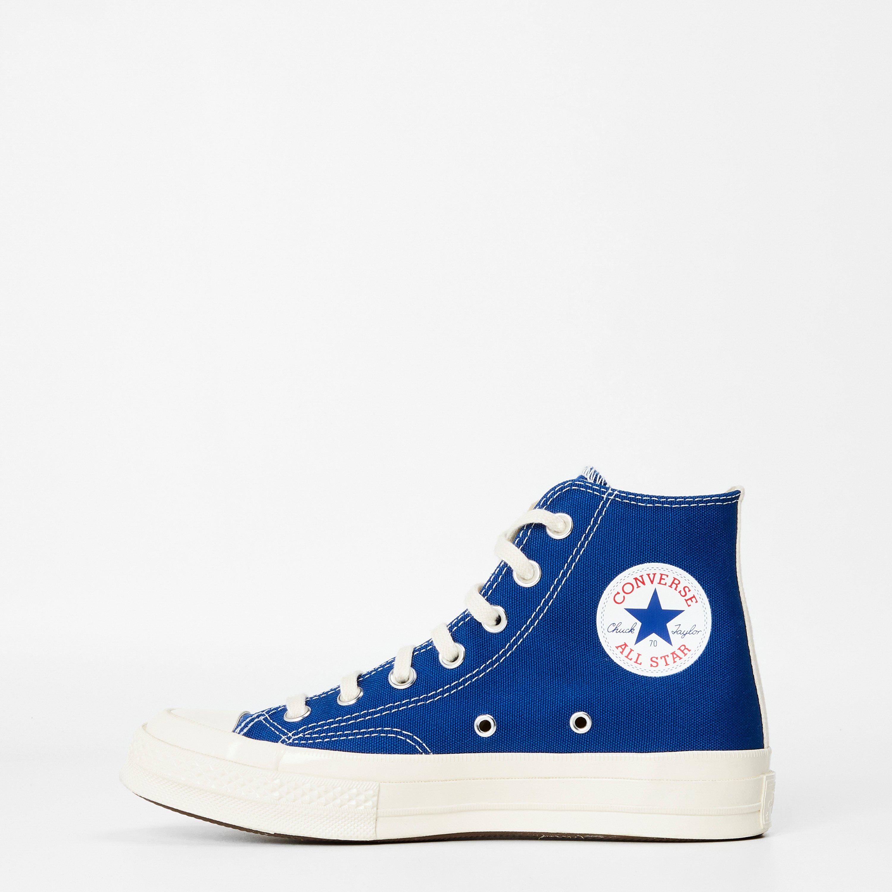 Blue - Comme des Garcons PLAY - Women's Comme des Garçons PLAY Canvas High Shoe - 2