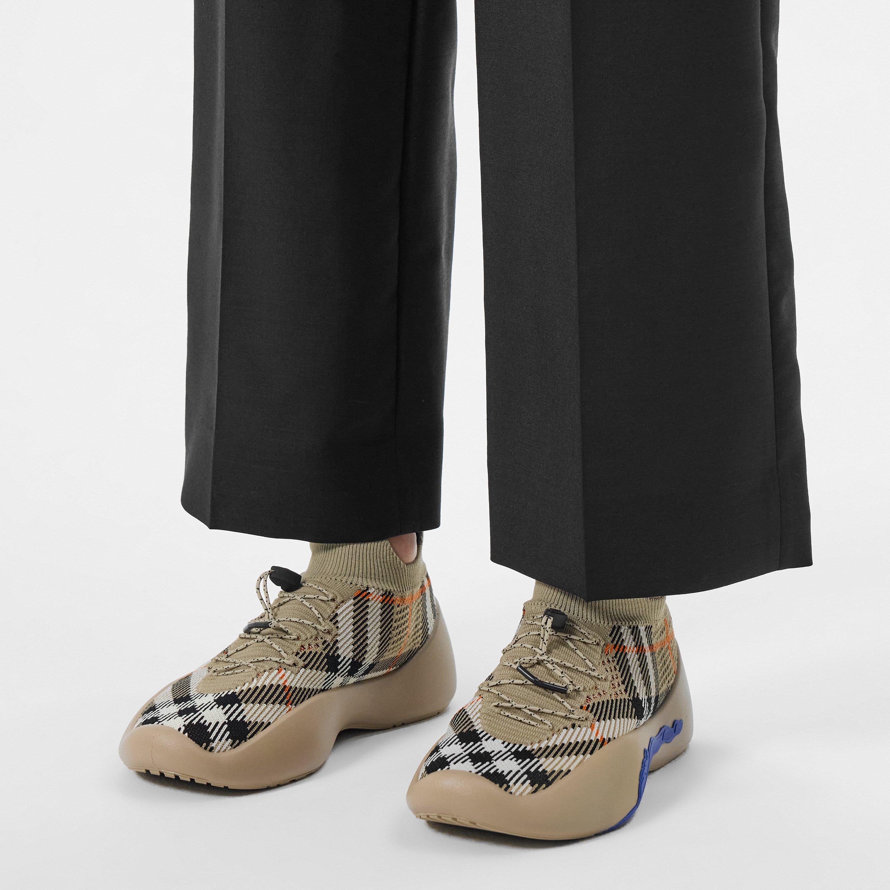 Sand - Burberry - Vintage Check Neptune Sneakers - 2