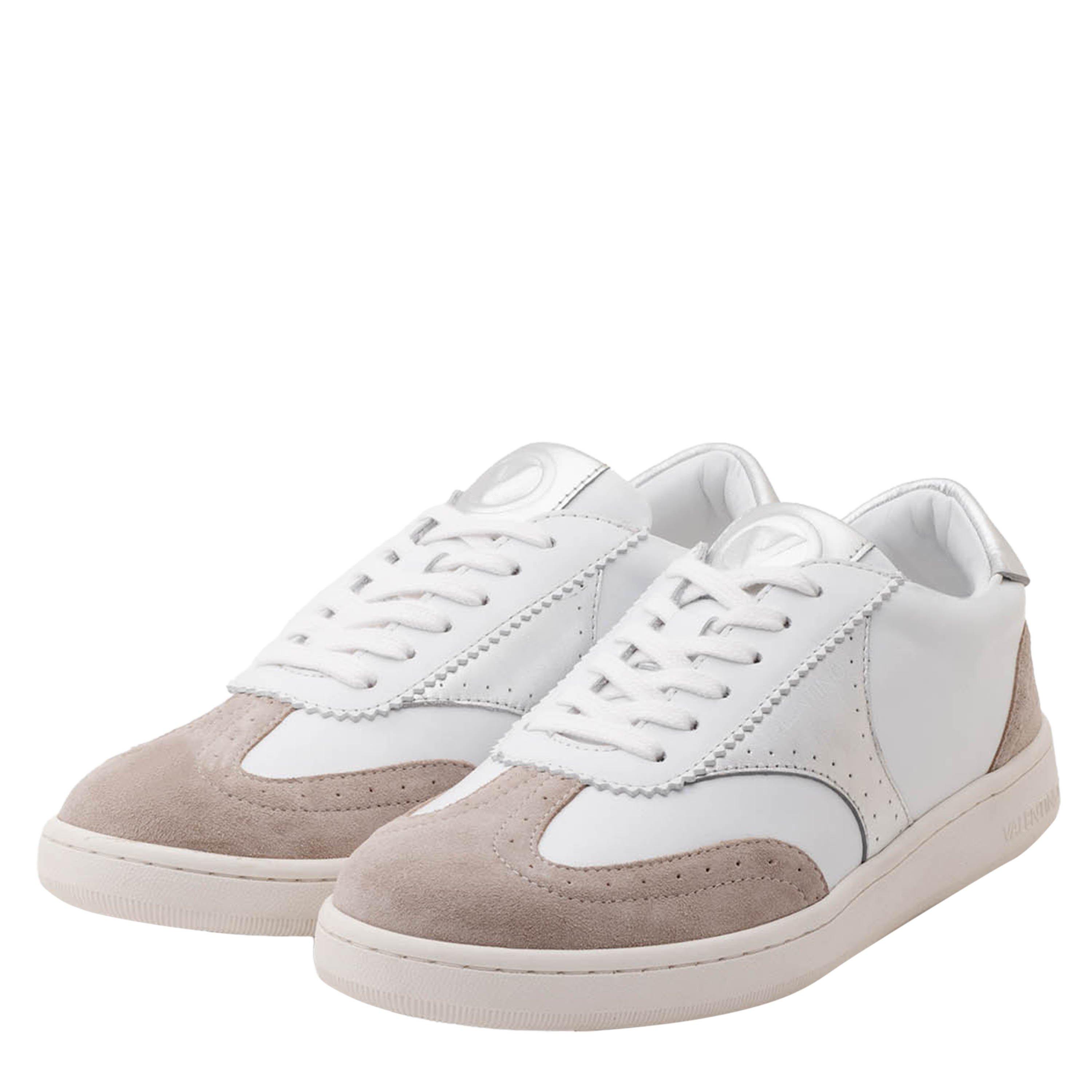 White/Silver - Valentino - Women's Margot Low-Top Trainers - 3