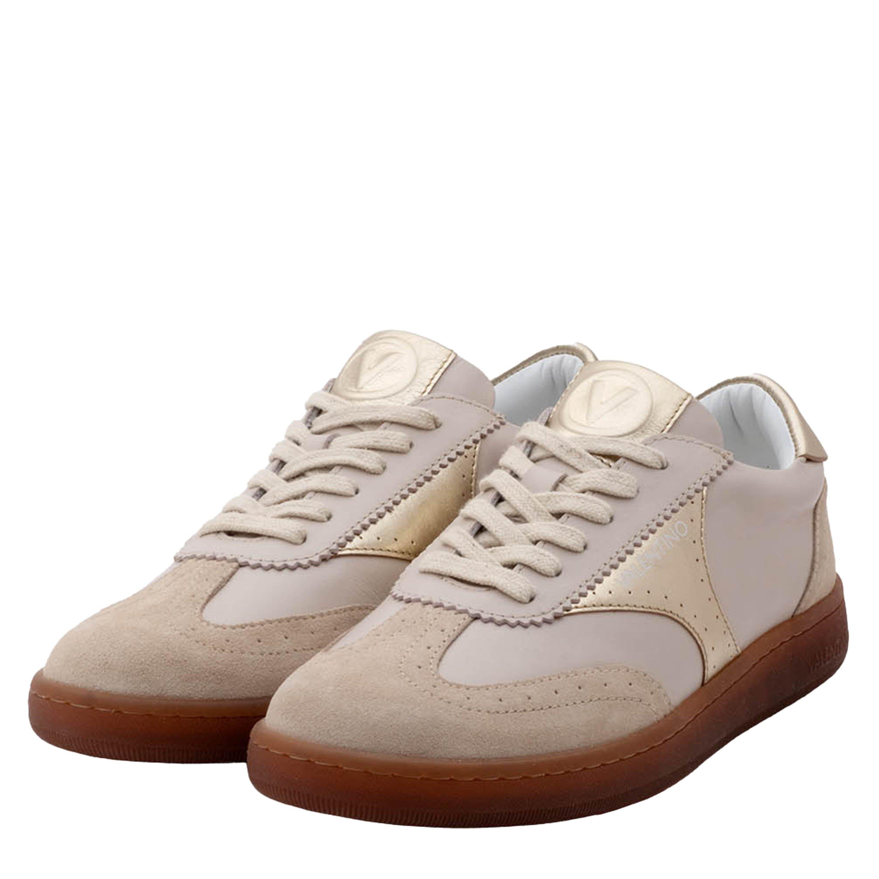 Beige/Gold - Valentino - Women's Margot Low-Top Trainers - 3