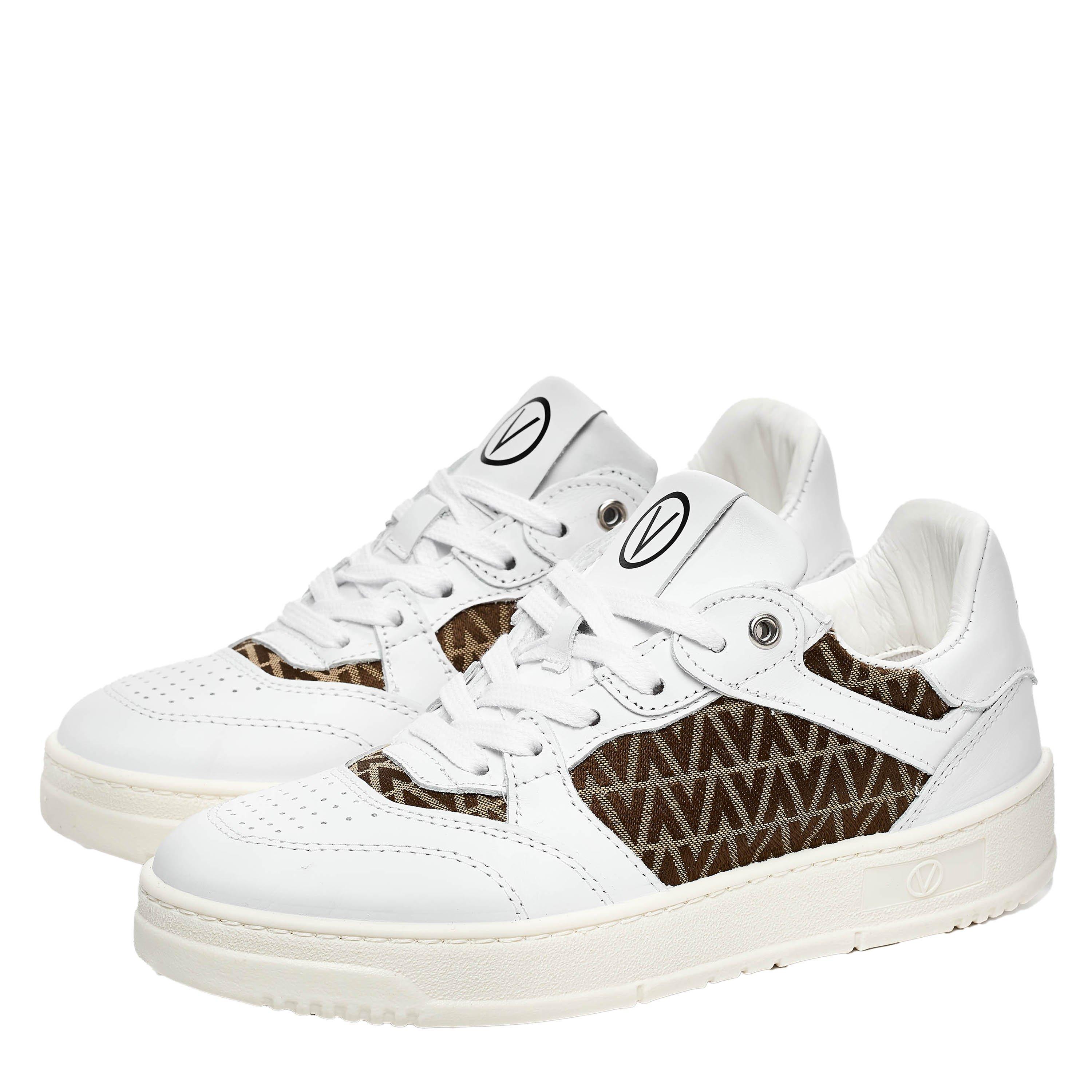 White/Beige - Valentino - Women's ValS Plutone Low-Top Trainers - 3