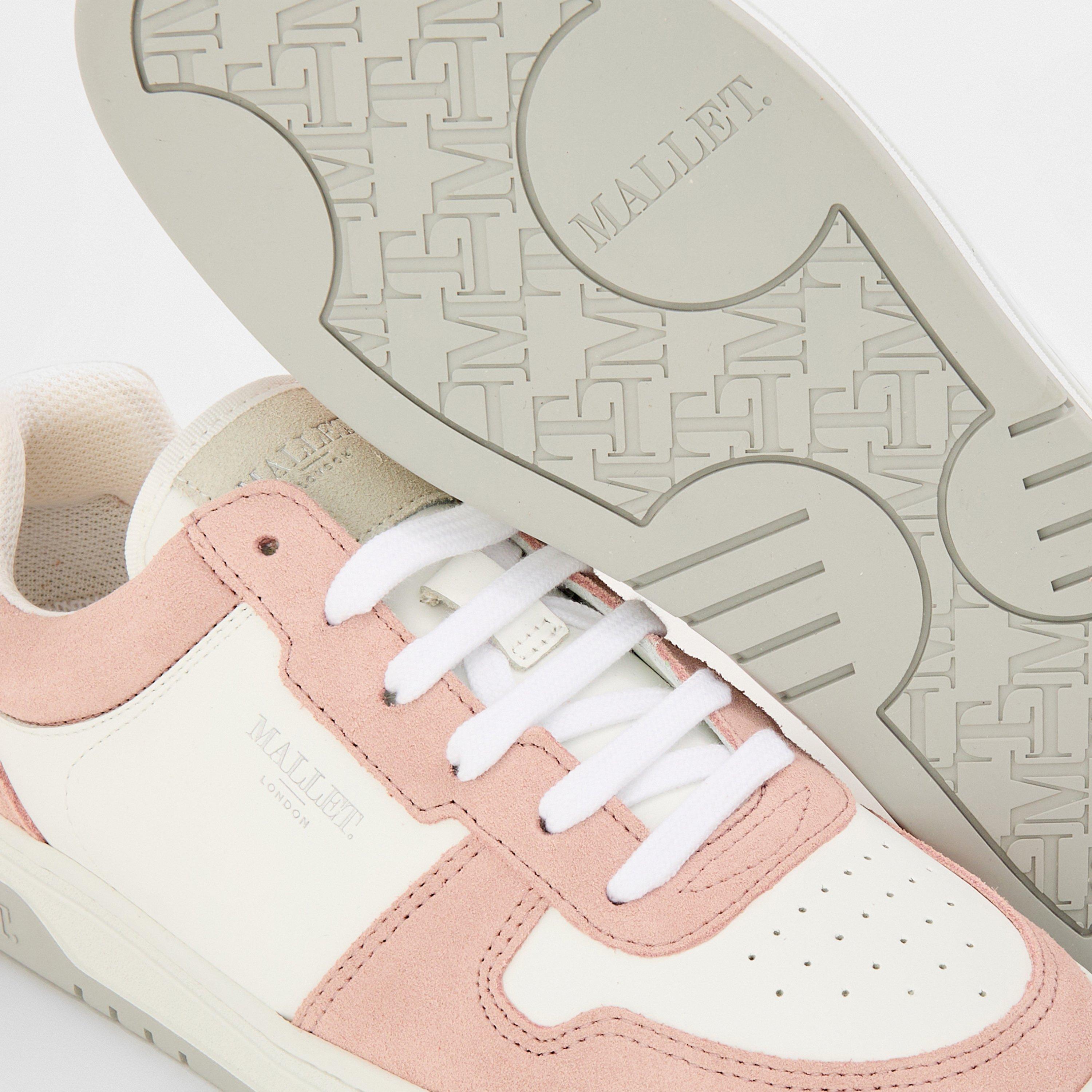 White/Light Pnk - Mallet - Women's Bentham Court Low-Top Trainers - 3