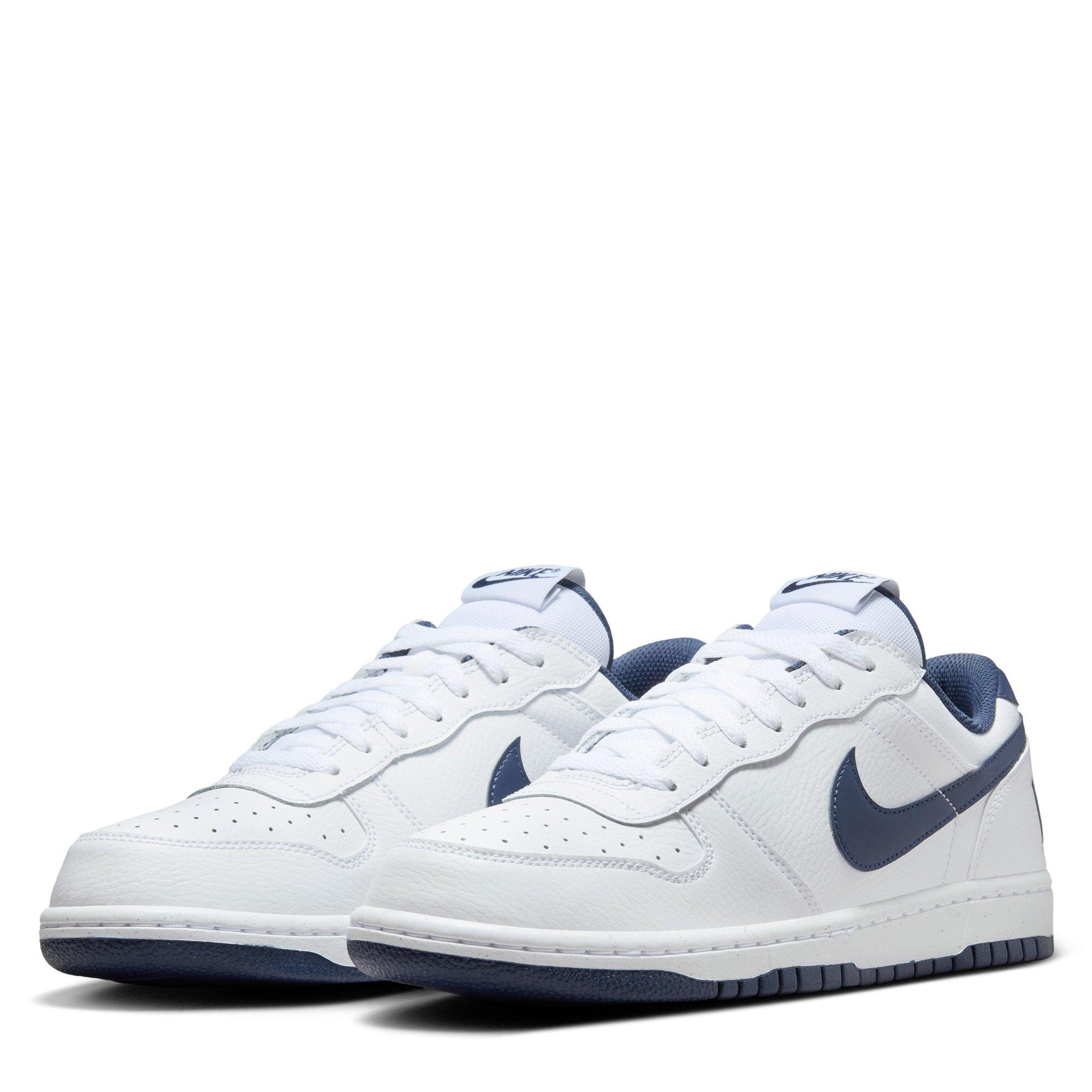 White/Md.Navy - Nike - Big Low Mens Shoes - 5