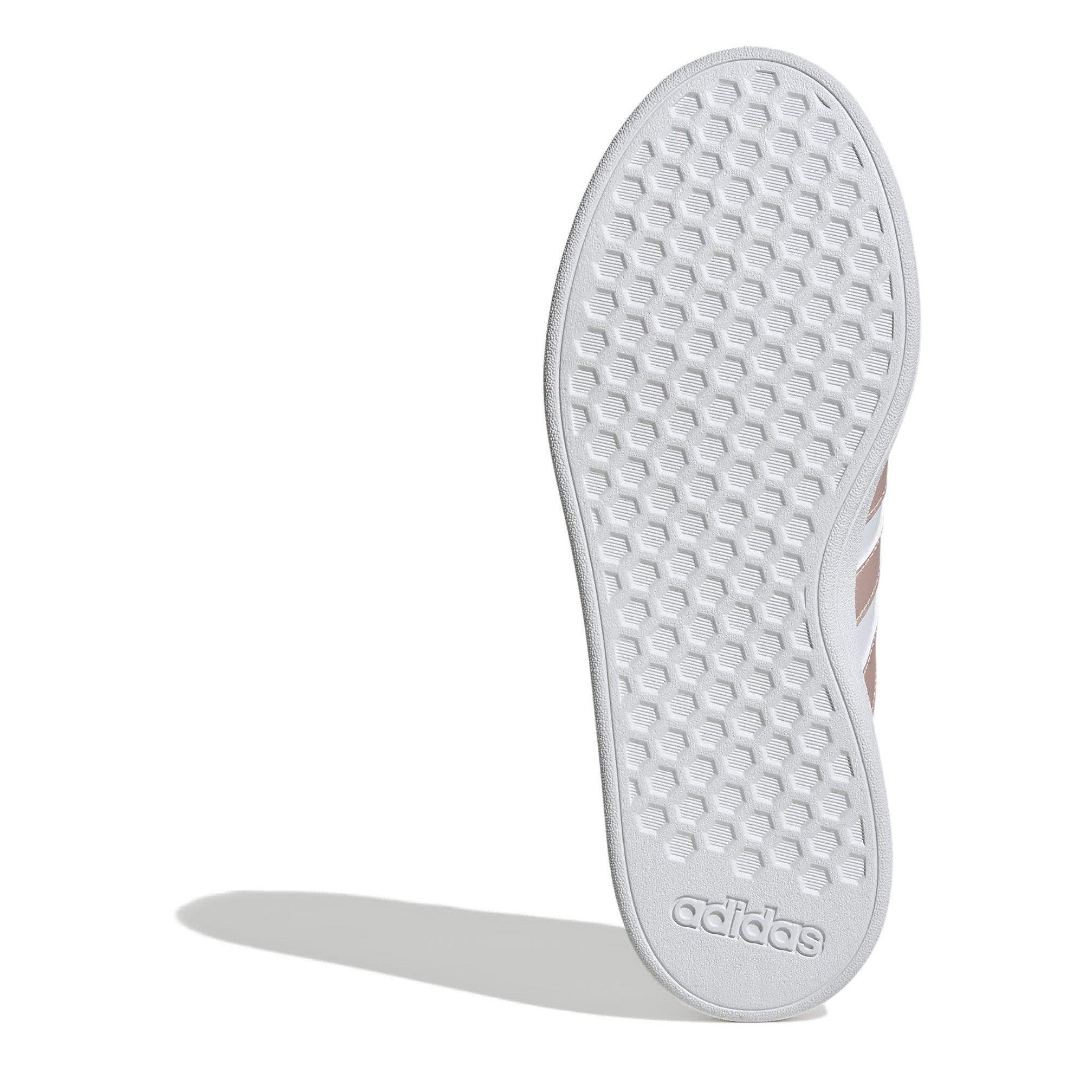 Wht/Sand Pink - adidas - Grand Court Base 2.0 Womens Shoes - 6