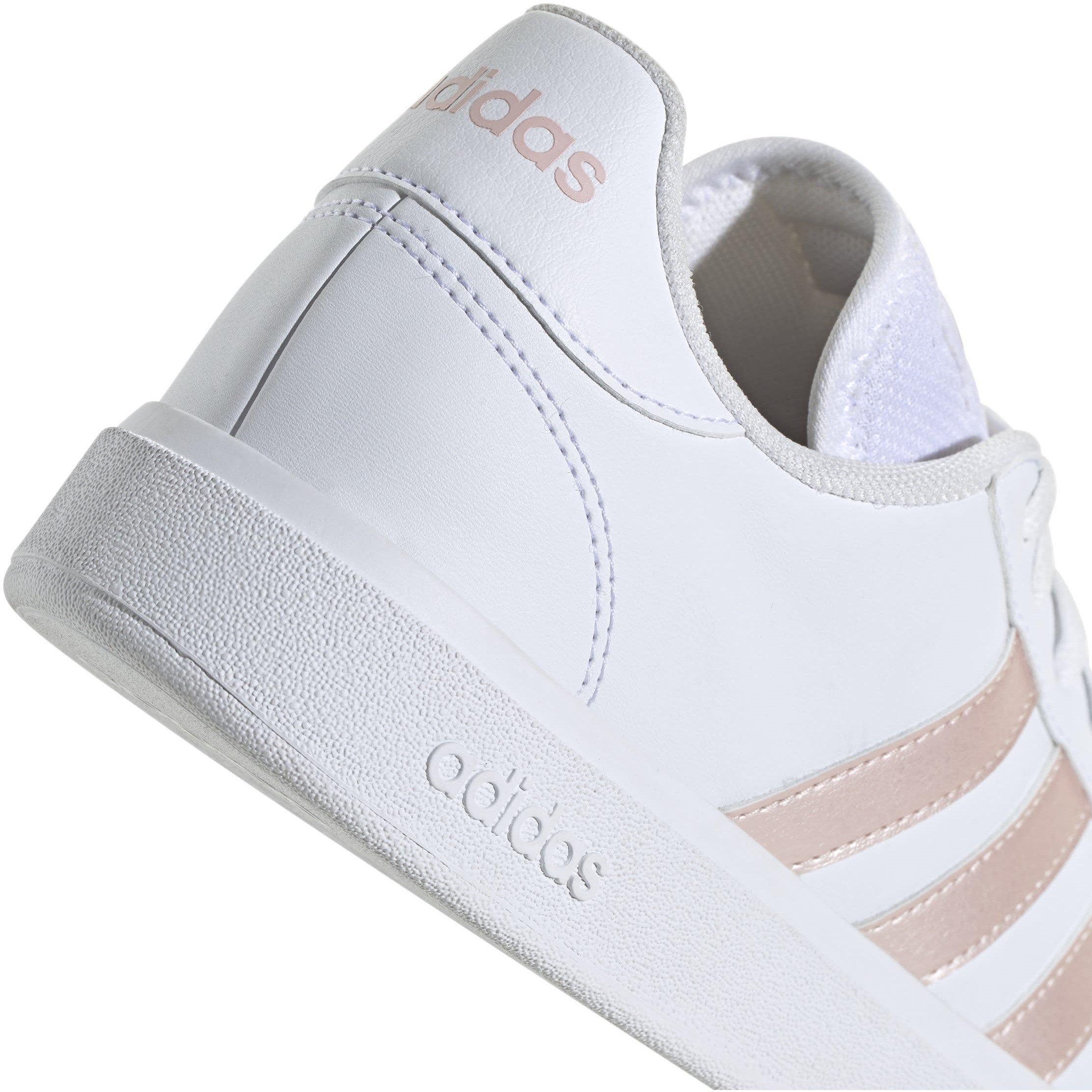 Wht/Sand Pink - adidas - Grand Court Base 2.0 Womens Shoes - 7