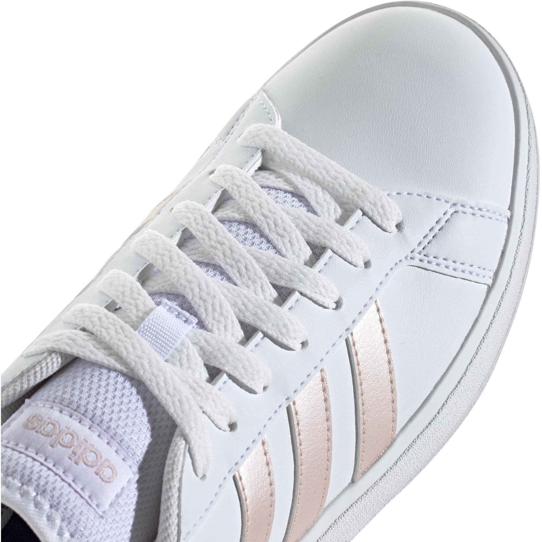 Wht/Sand Pink - adidas - Grand Court Base 2.0 Womens Shoes - 8