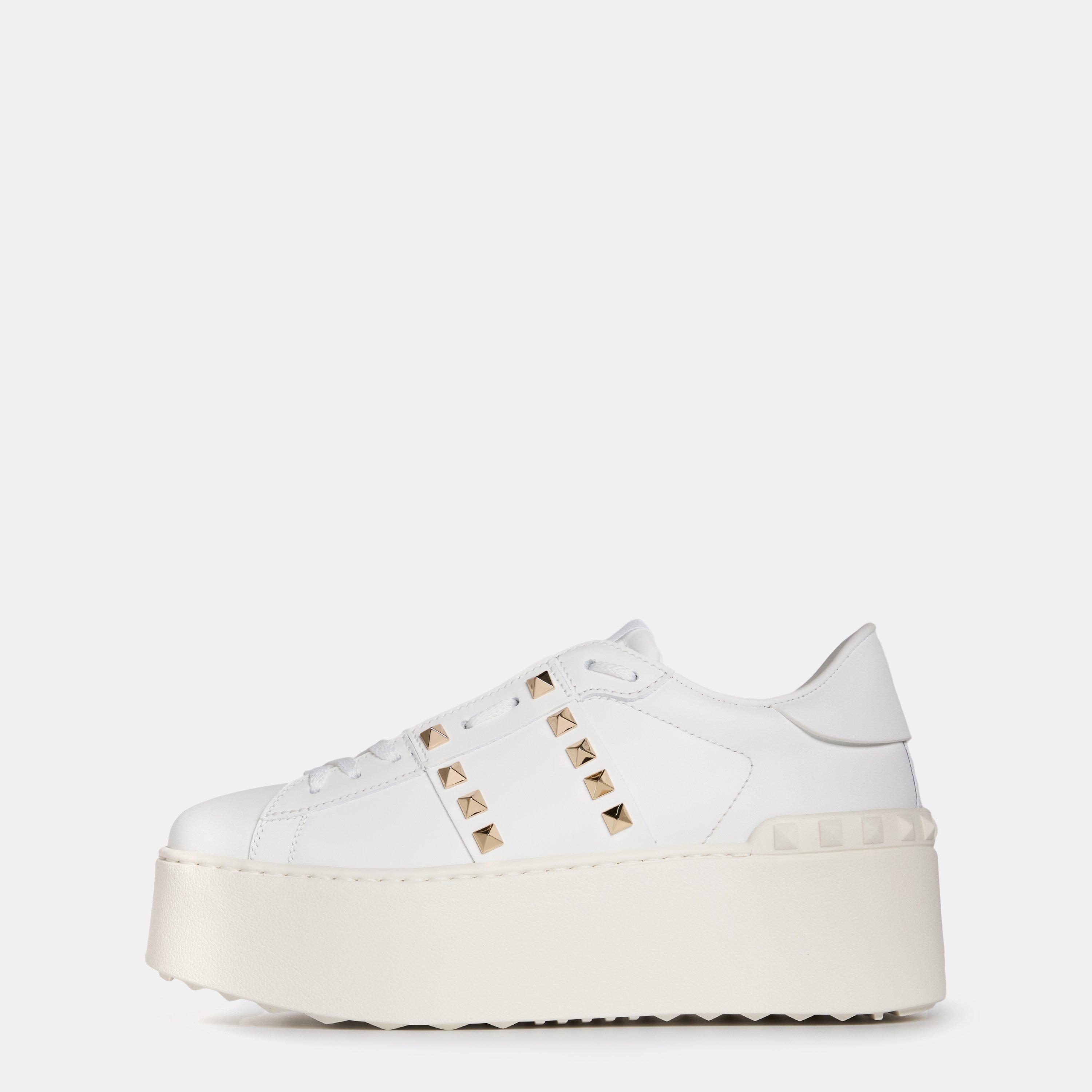 Bianco - Valentino Garavani - Flatform Rockstud Untitled Trainers - 2