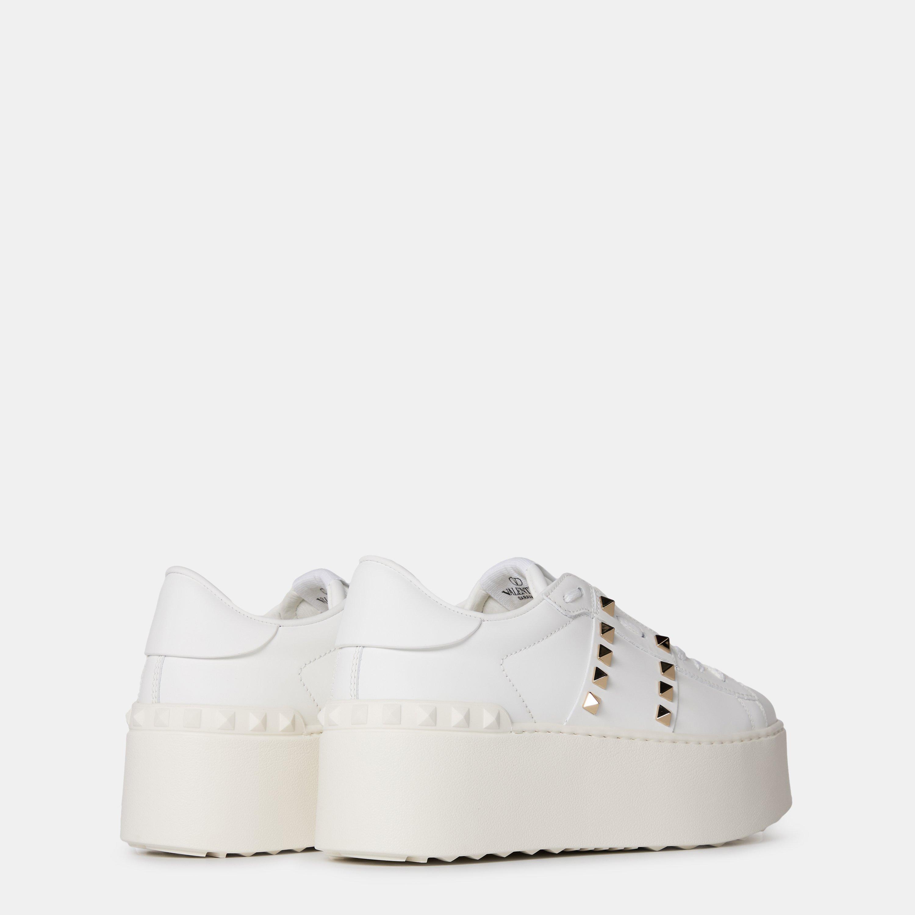Bianco - Valentino Garavani - Flatform Rockstud Untitled Trainers - 5