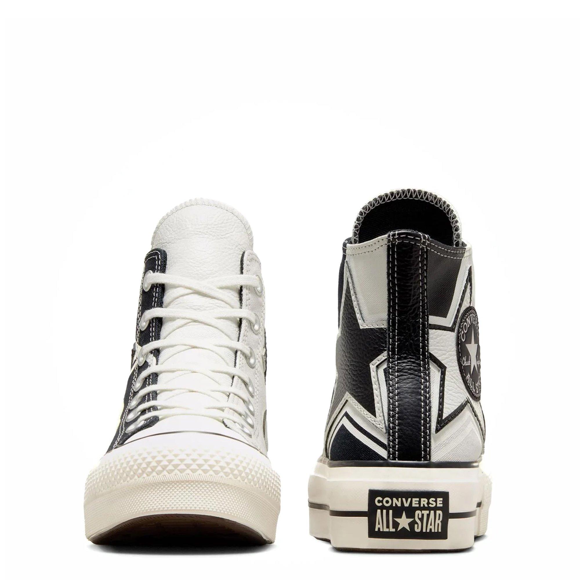 Putty/Blk/Egret - Converse - Converse Chuck Taylor All Star Lift Moto Womens High Top Platform Shoes - 3