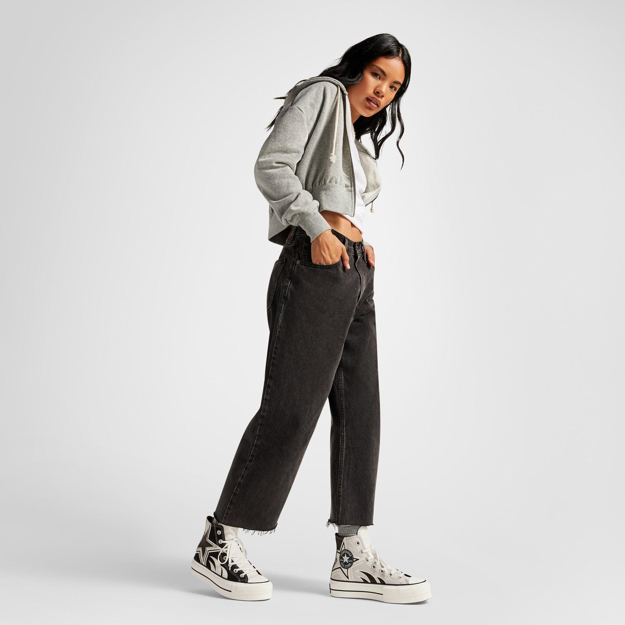 Putty/Blk/Egret - Converse - Converse Chuck Taylor All Star Lift Moto Womens High Top Platform Shoes - 10