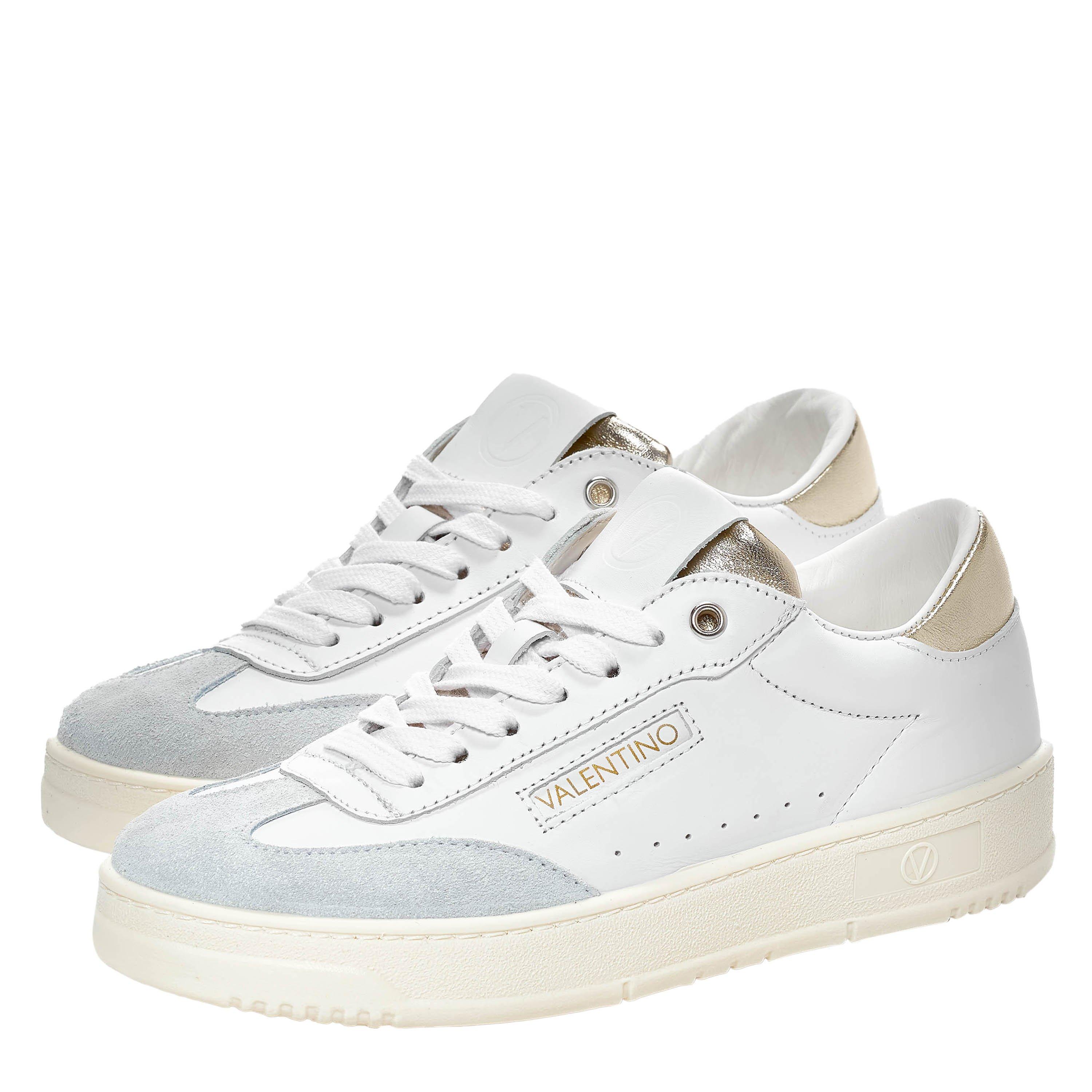 White/Gold - Valentino - Women's ValS Saturno Low-Top Trainers - 3