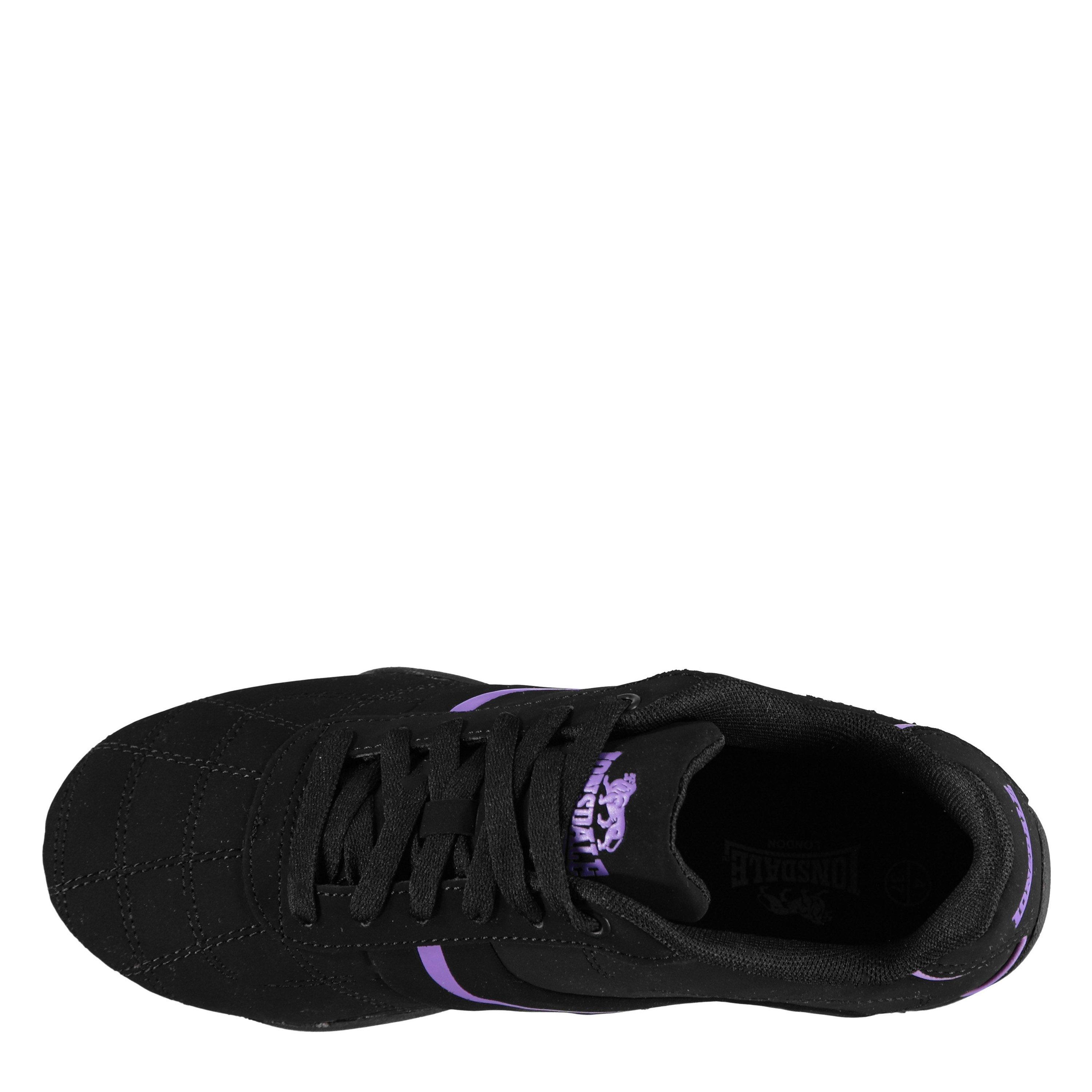 Black/Purple - Lonsdale - Camden Ladies Trainers - 3