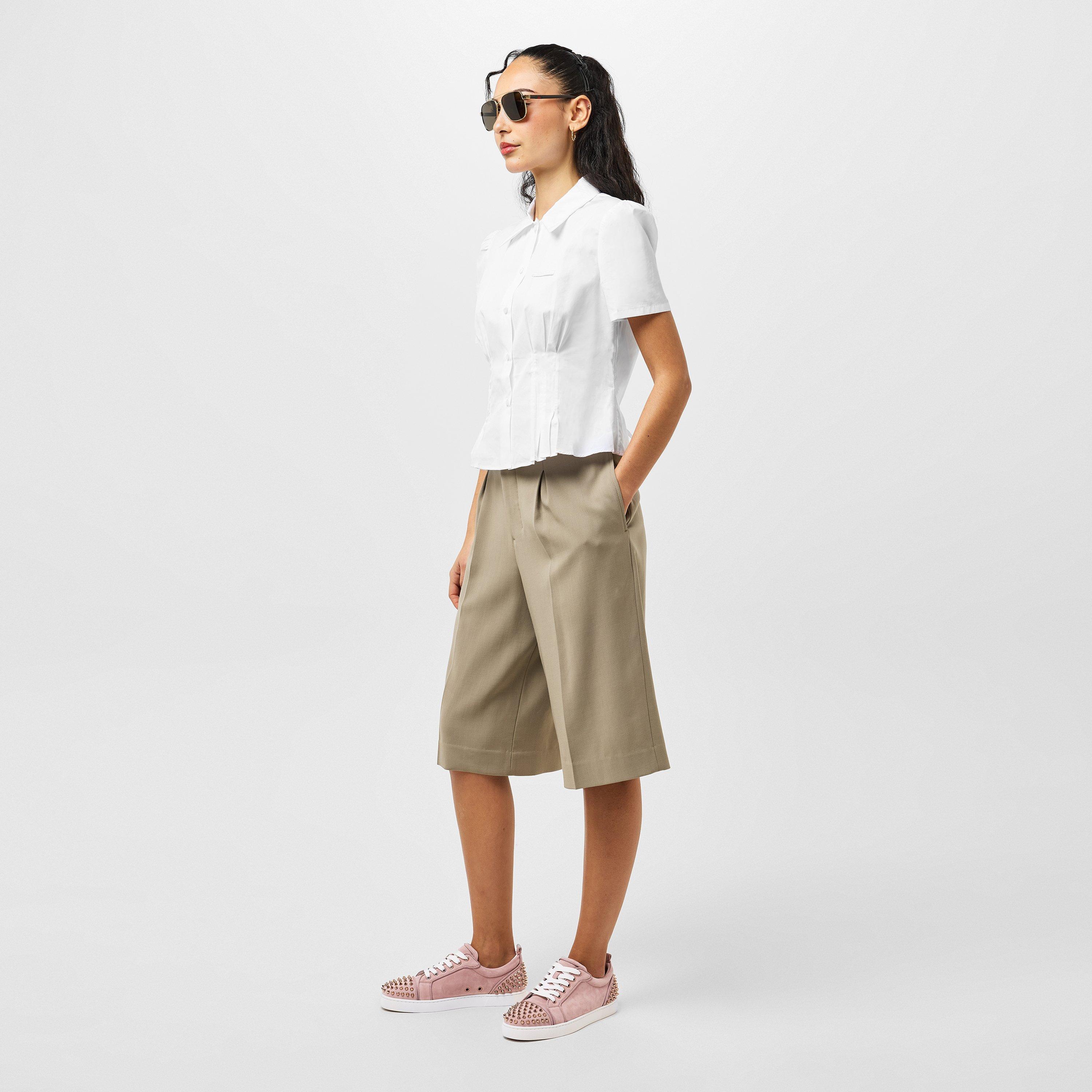 Vintage Rose - Christian Louboutin - Women's Leather Louise Junior Spikes Trainers - 6