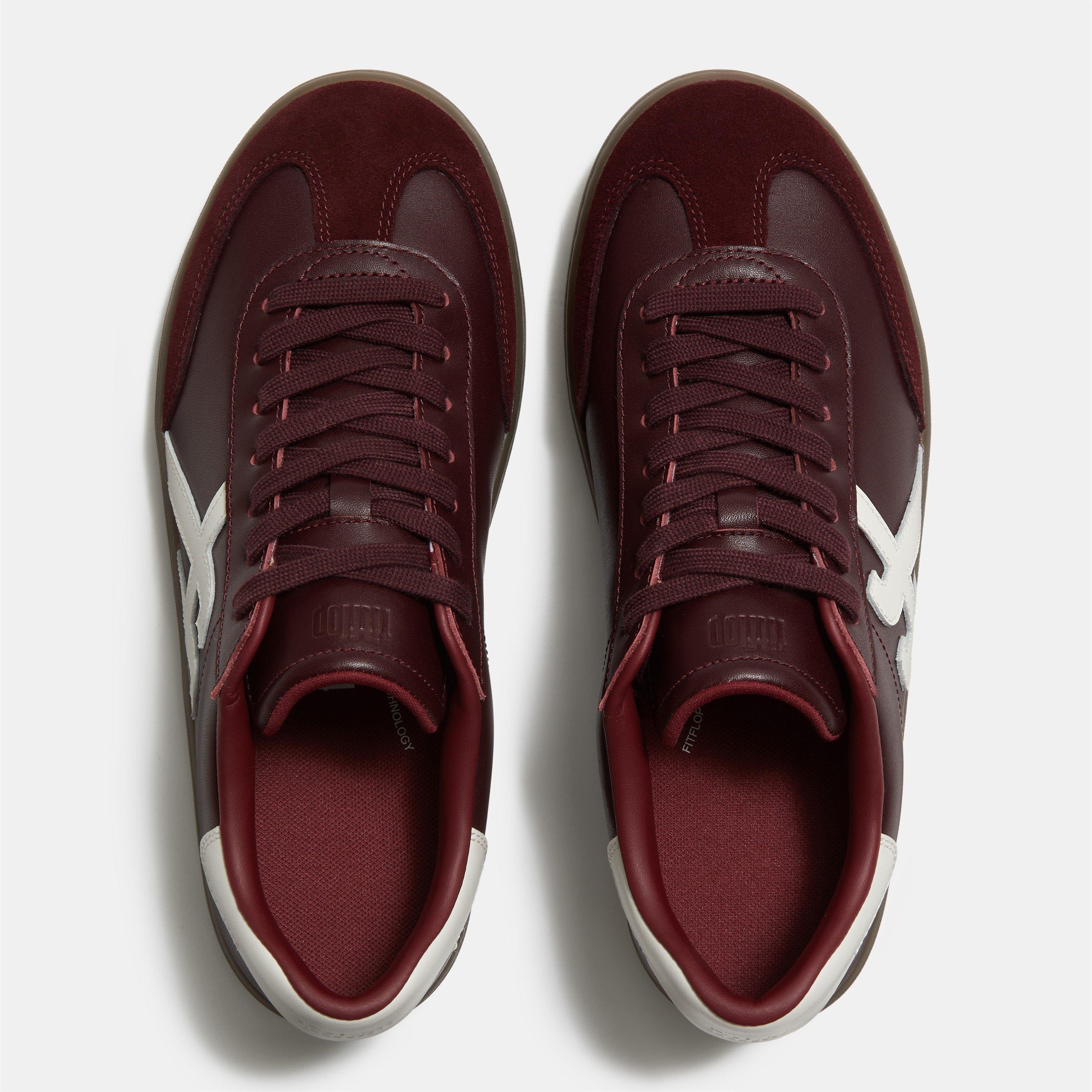 Dark Merlot - FitFlop - Women's Dash Suede Low-Top Trainers - 5