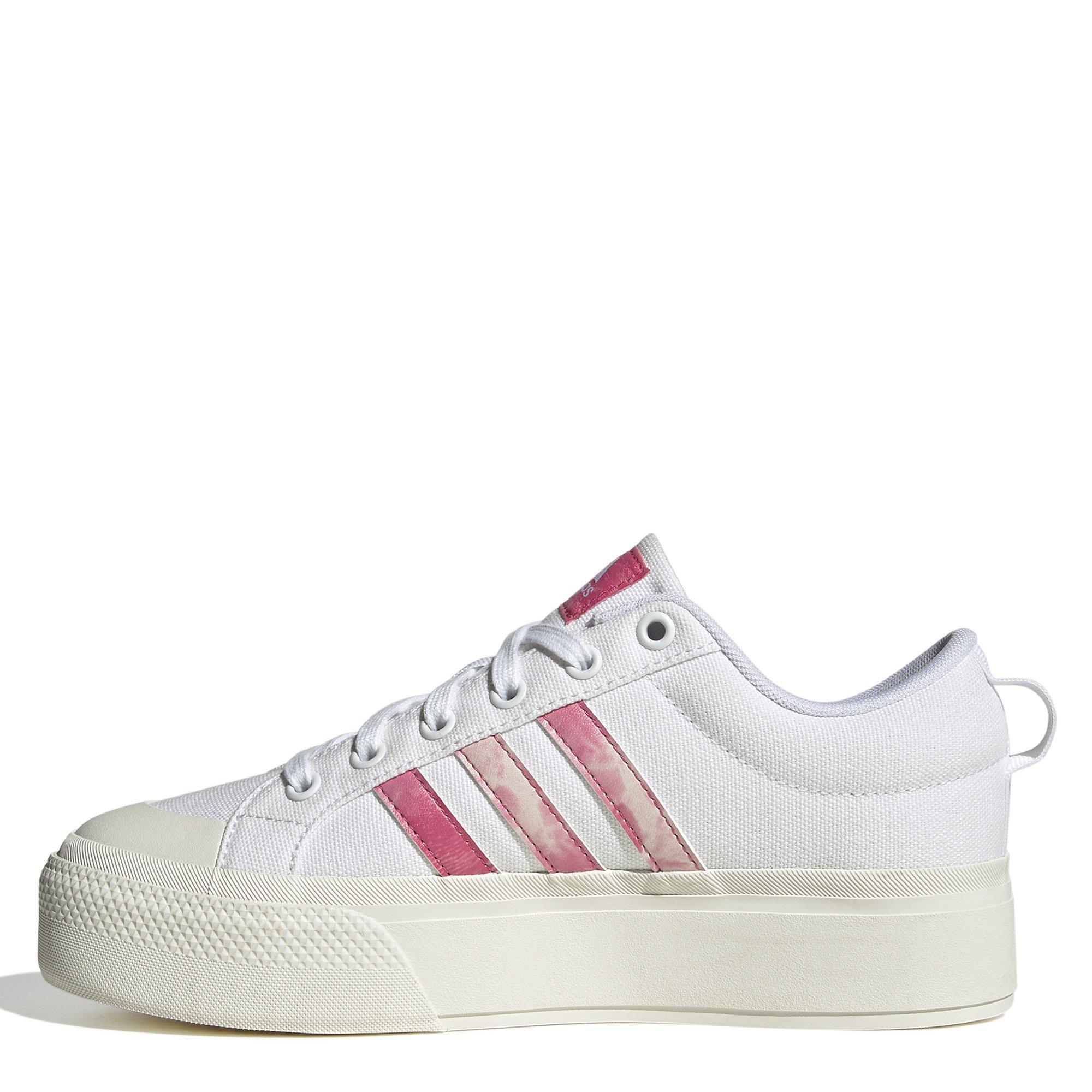 Wht/Pink Fusion - adidas - Bravada 2.0 Womens Platform Shoes - 2