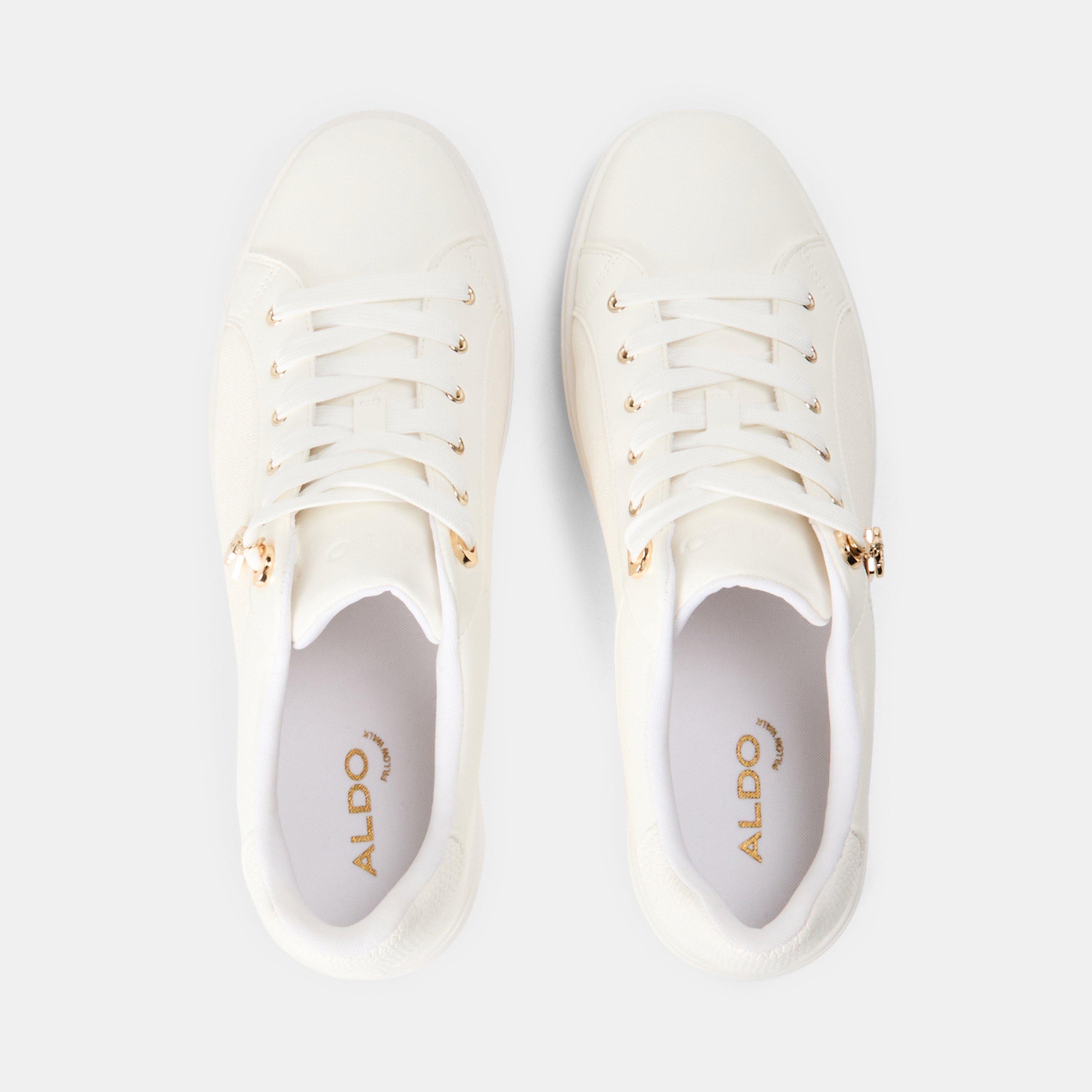 White Black - Aldo - Women's Elgata Low-Top Trainers - 5