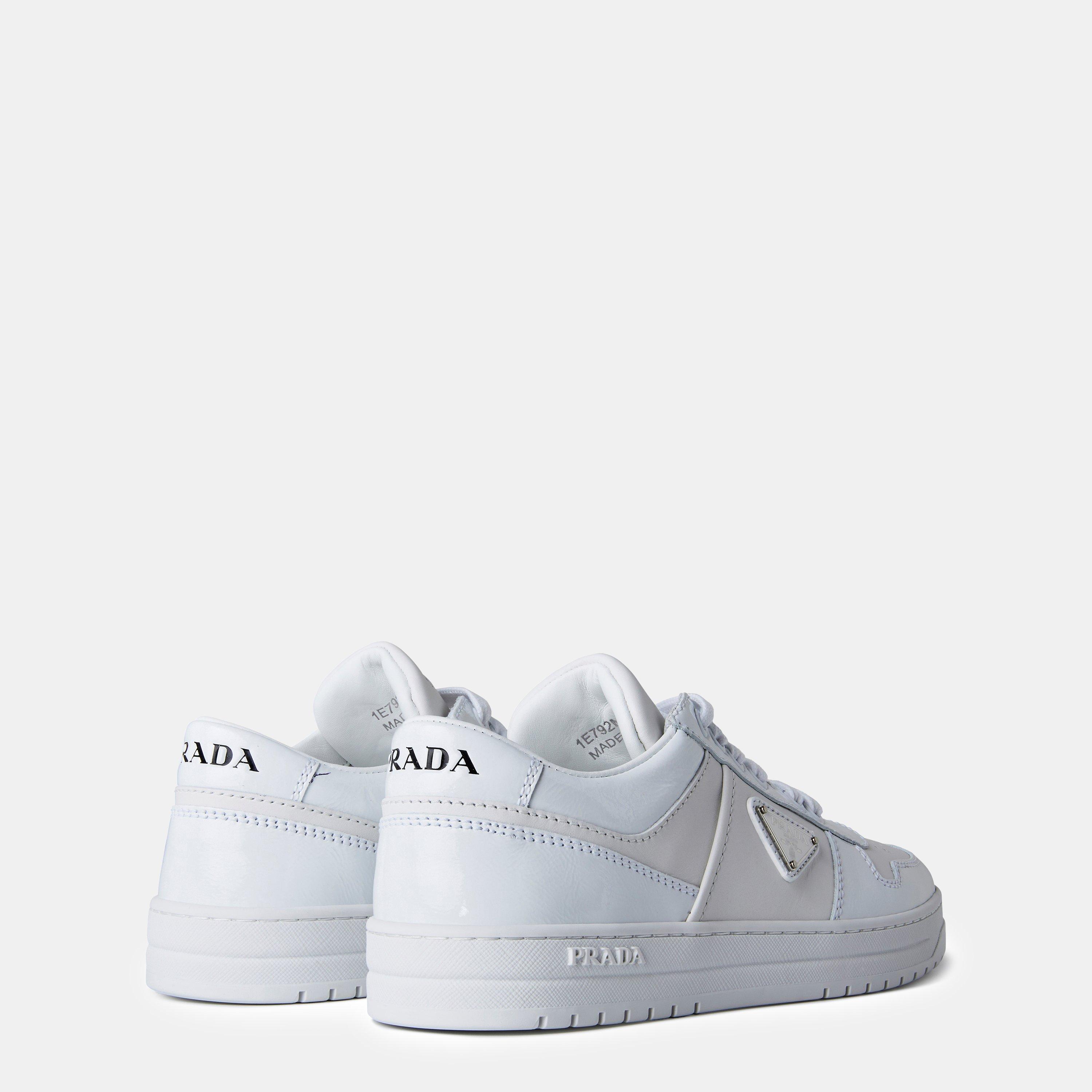 Bianco - Prada - Downtown Leather Trainers - 4
