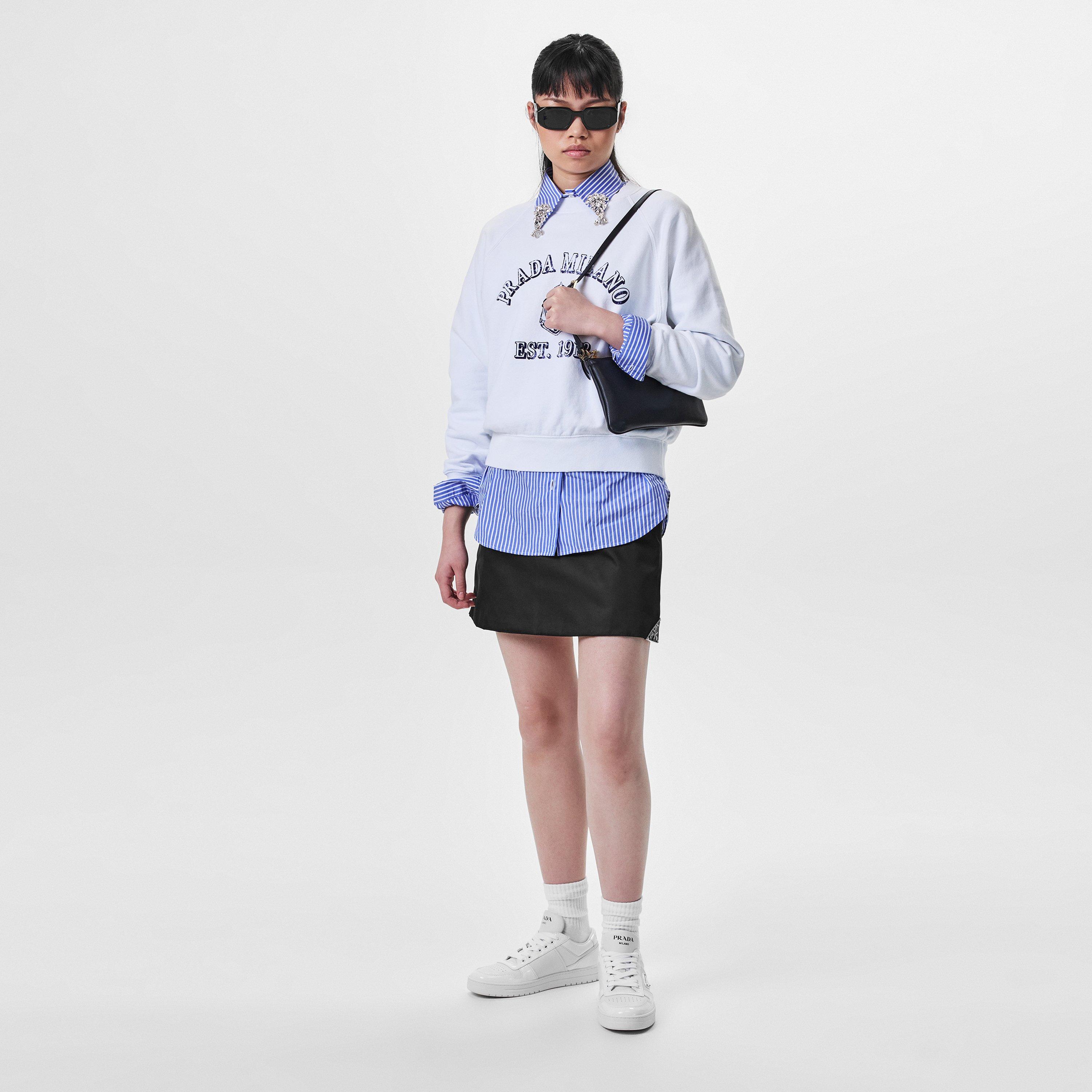 Bianco - Prada - Downtown Leather Trainers - 6