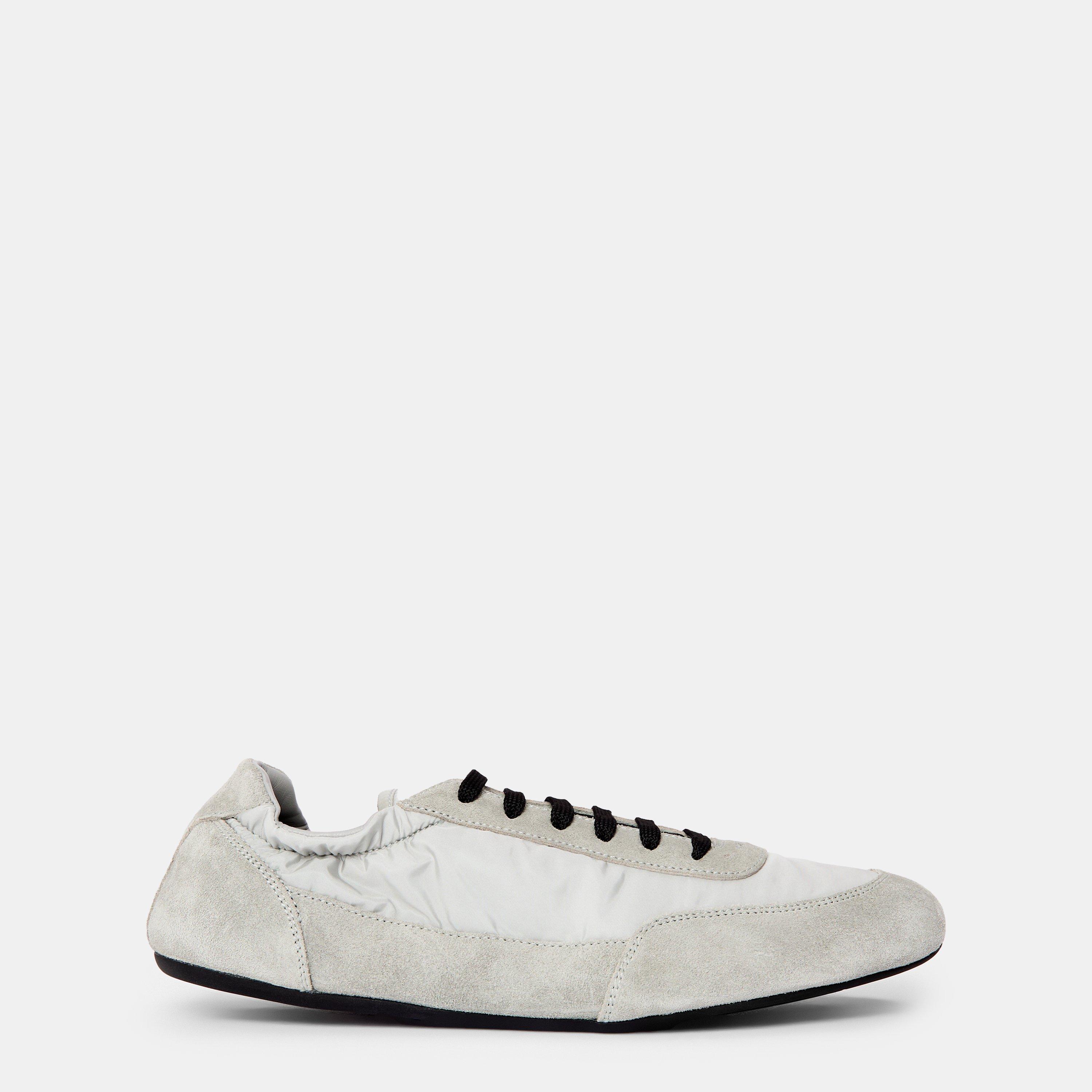 Prada Collapse Re-Nylon And Suede Trainers - Nube - Size 4 (37)