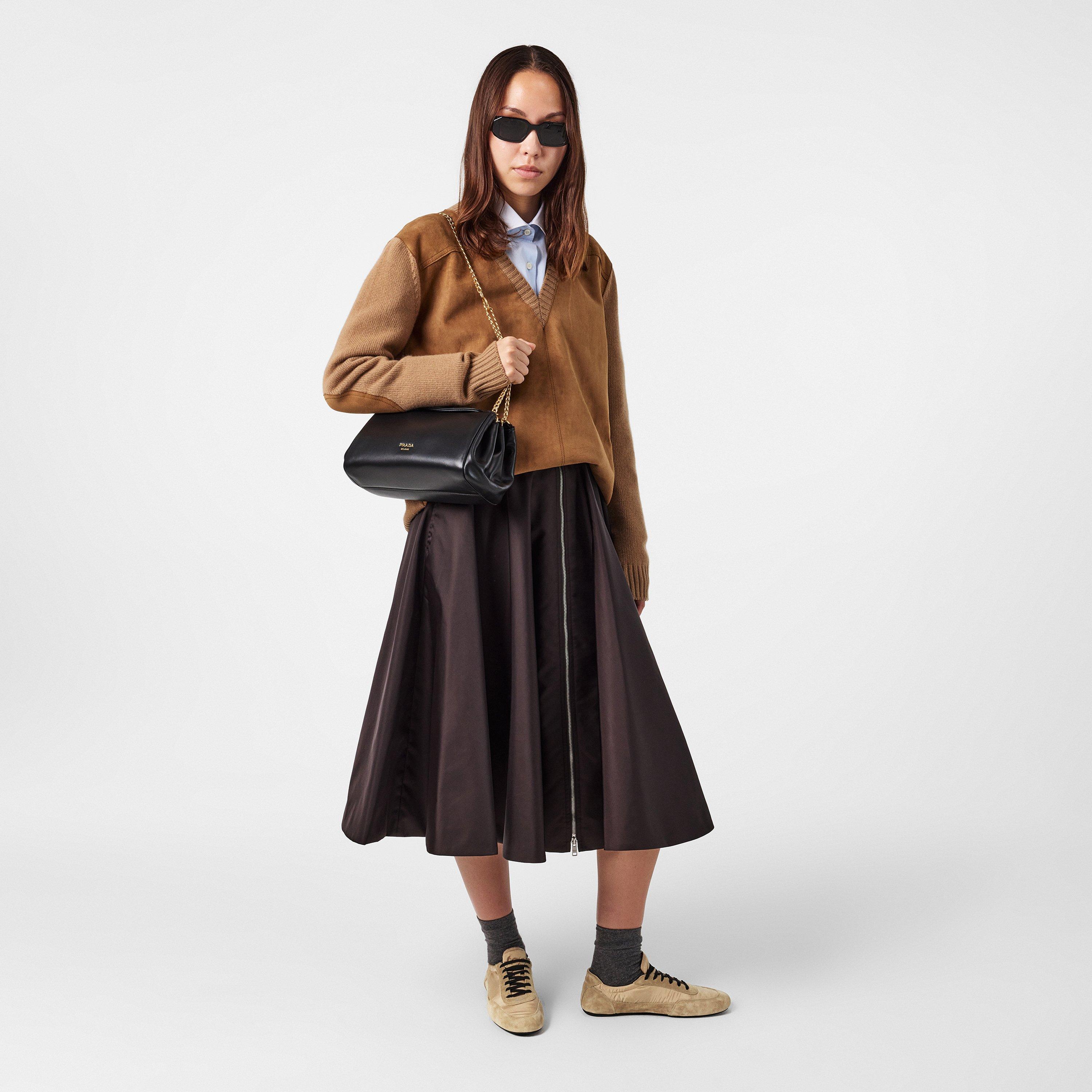 Camel Brown - Prada - Collapse Re-Nylon And Suede Trainers - 6