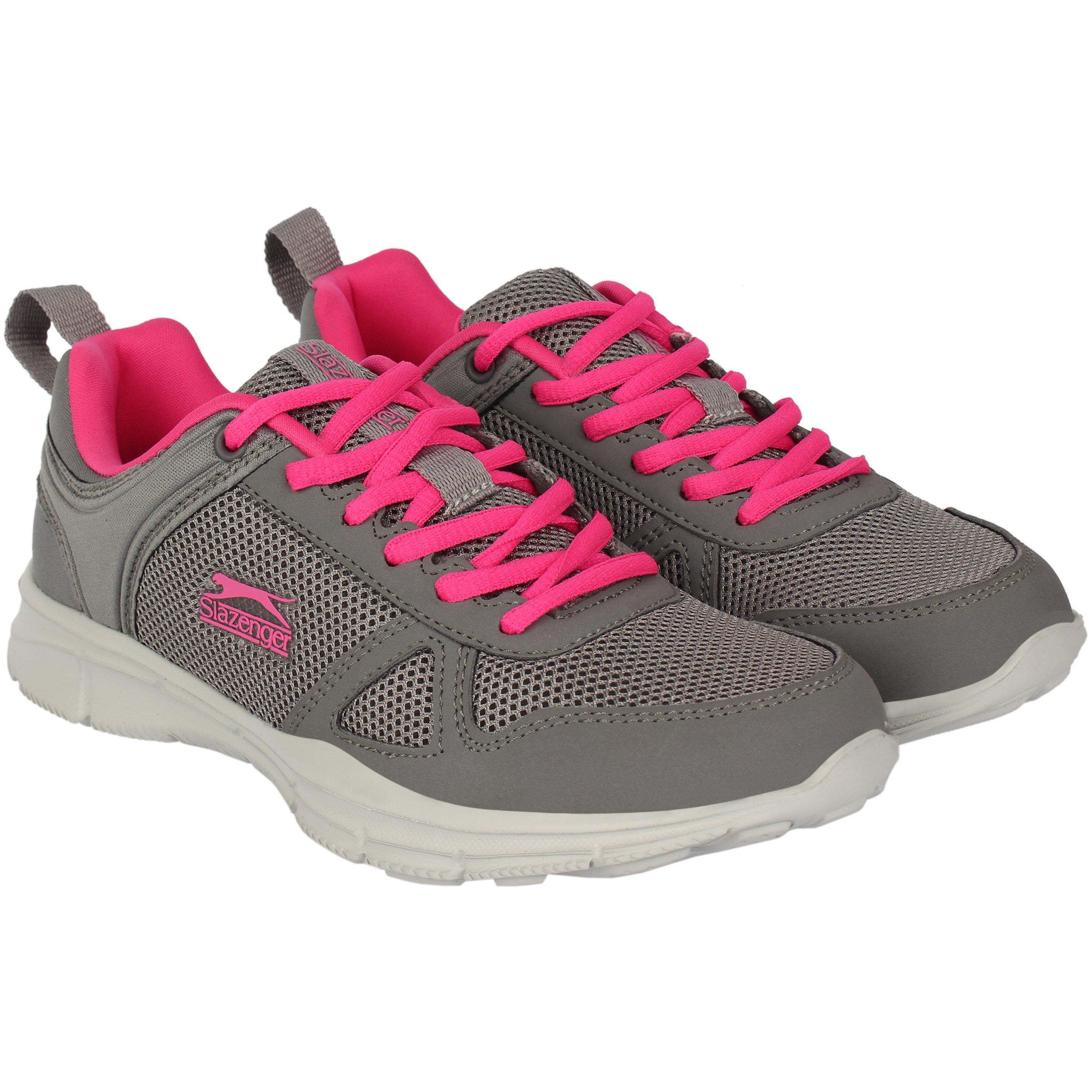Houtskool/Roze - Slazenger - Force Mesh Running Shoes Ladies - 5