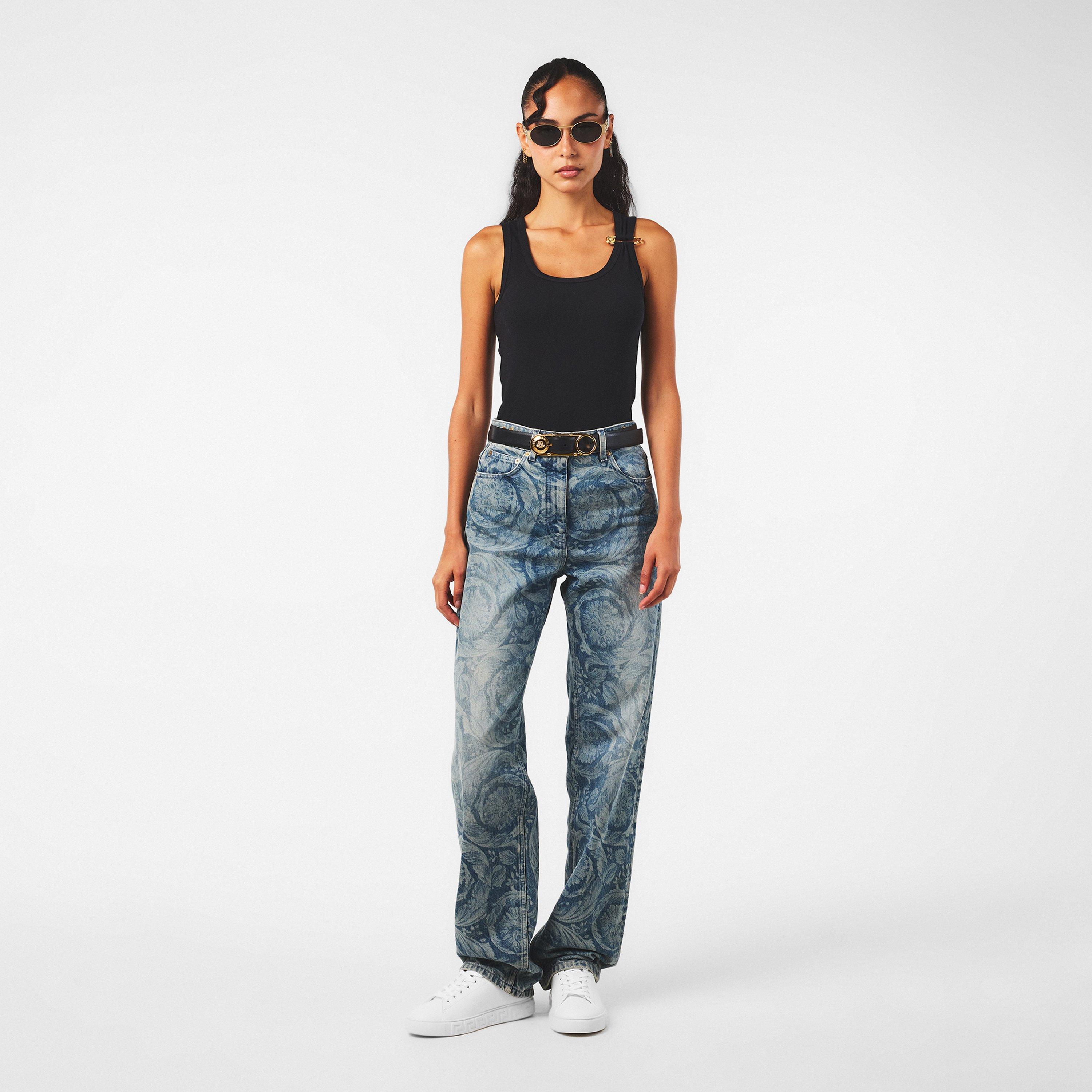 White - Versace - Women's Low-Top Trainers - 6