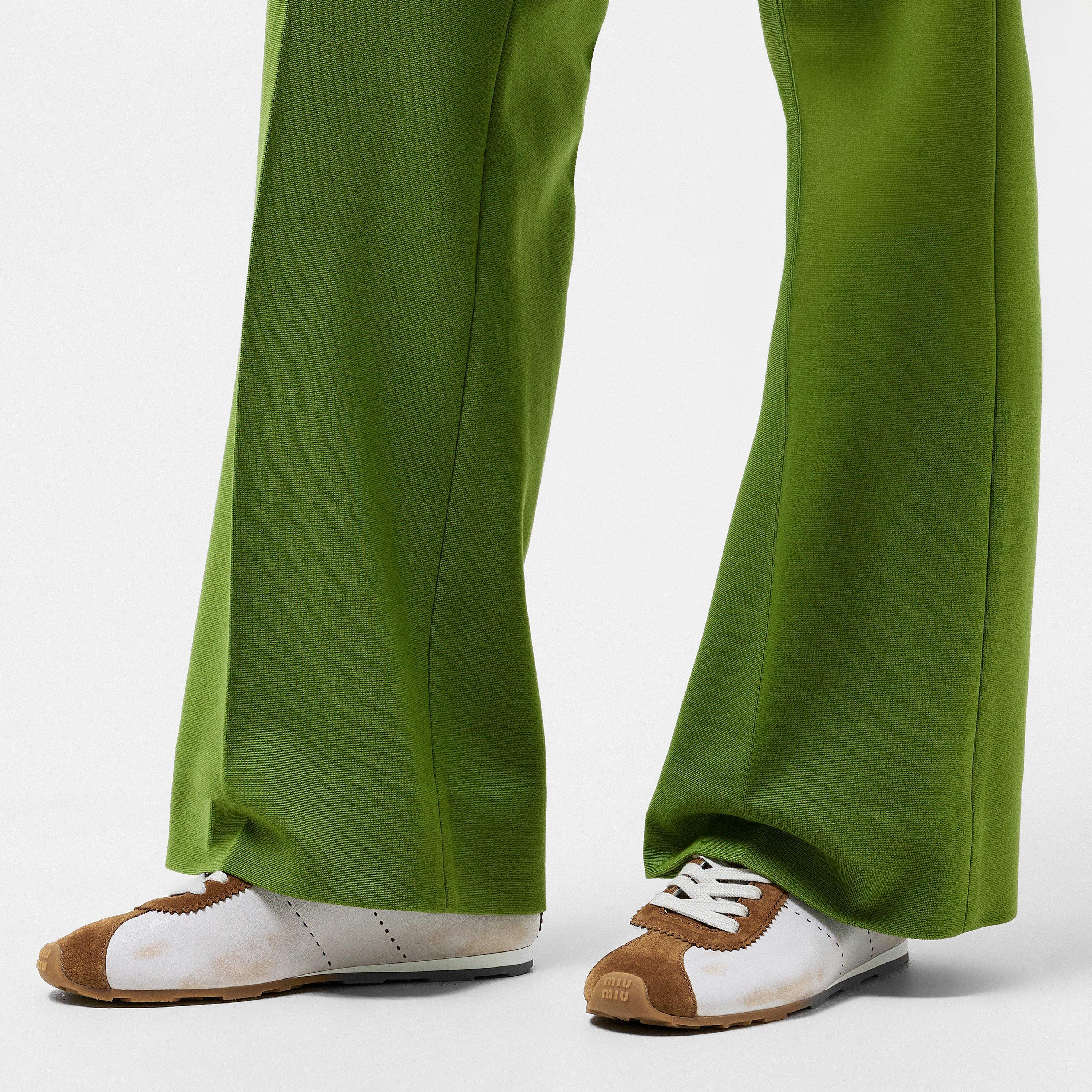 Bianco Cannella - Miu Miu - Plume Suede Sneakers - 3