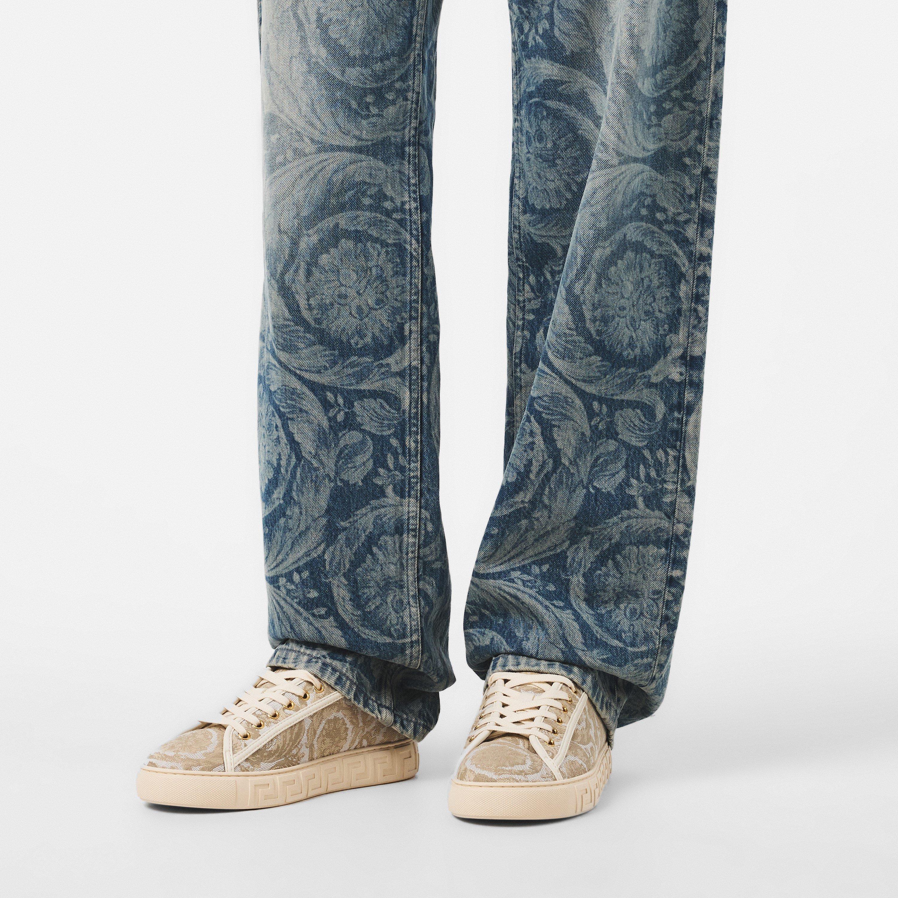 Beige White Gld - Versace - Women's Pattern Low-Top Trainers - 3