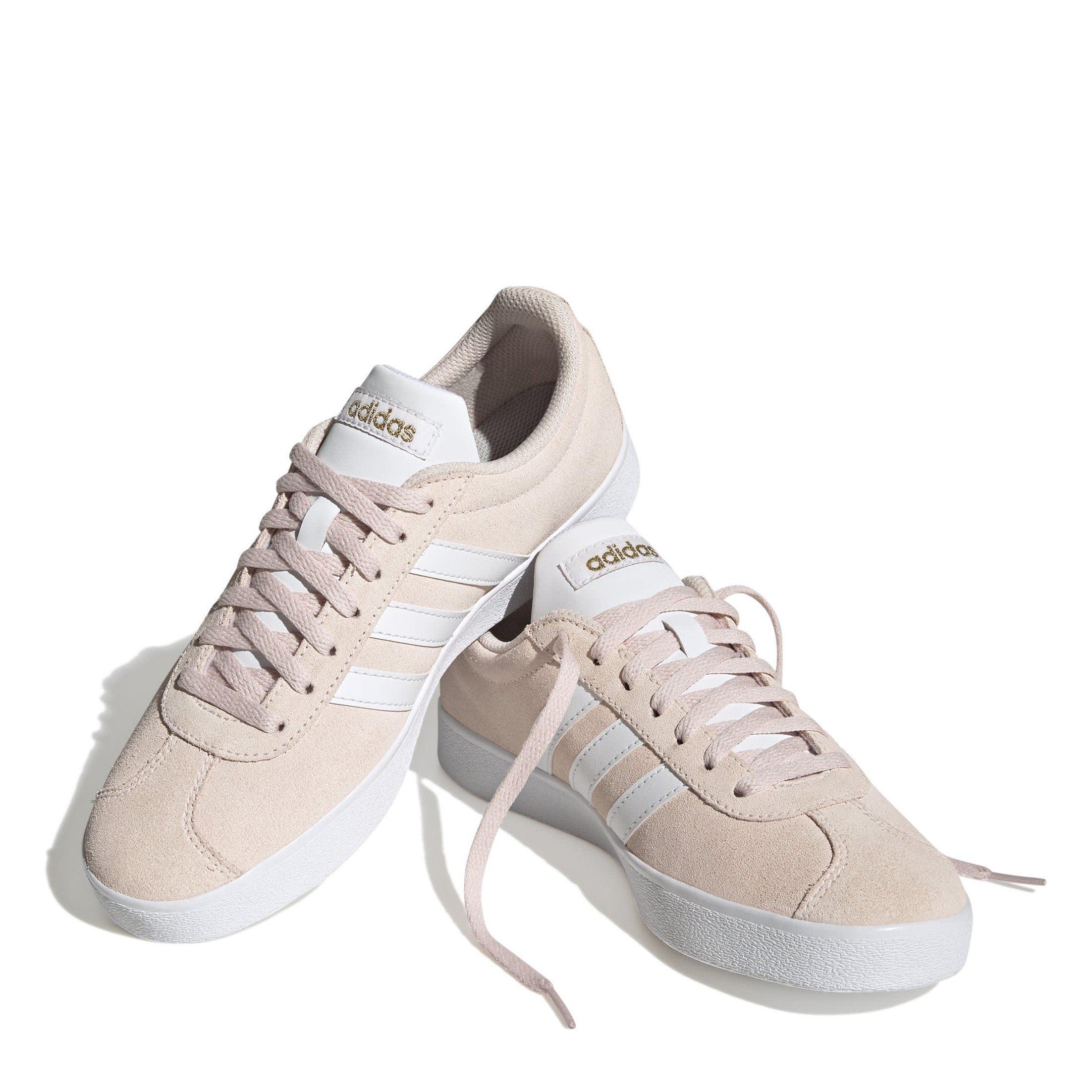 Quartz/Wht/Gold - adidas - VL Court Womens Shoes - 3