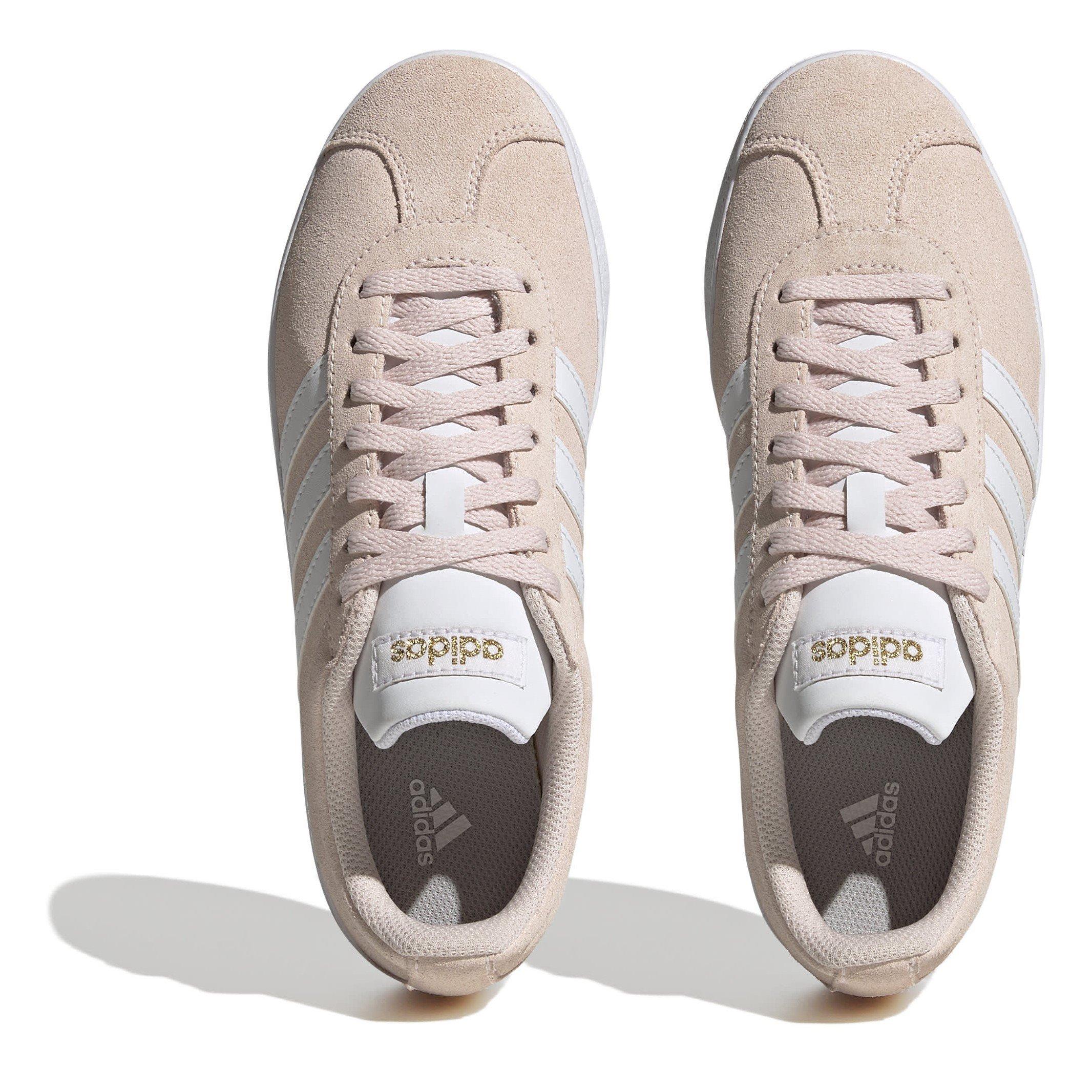 Quartz/Wht/Gold - adidas - VL Court Womens Shoes - 5