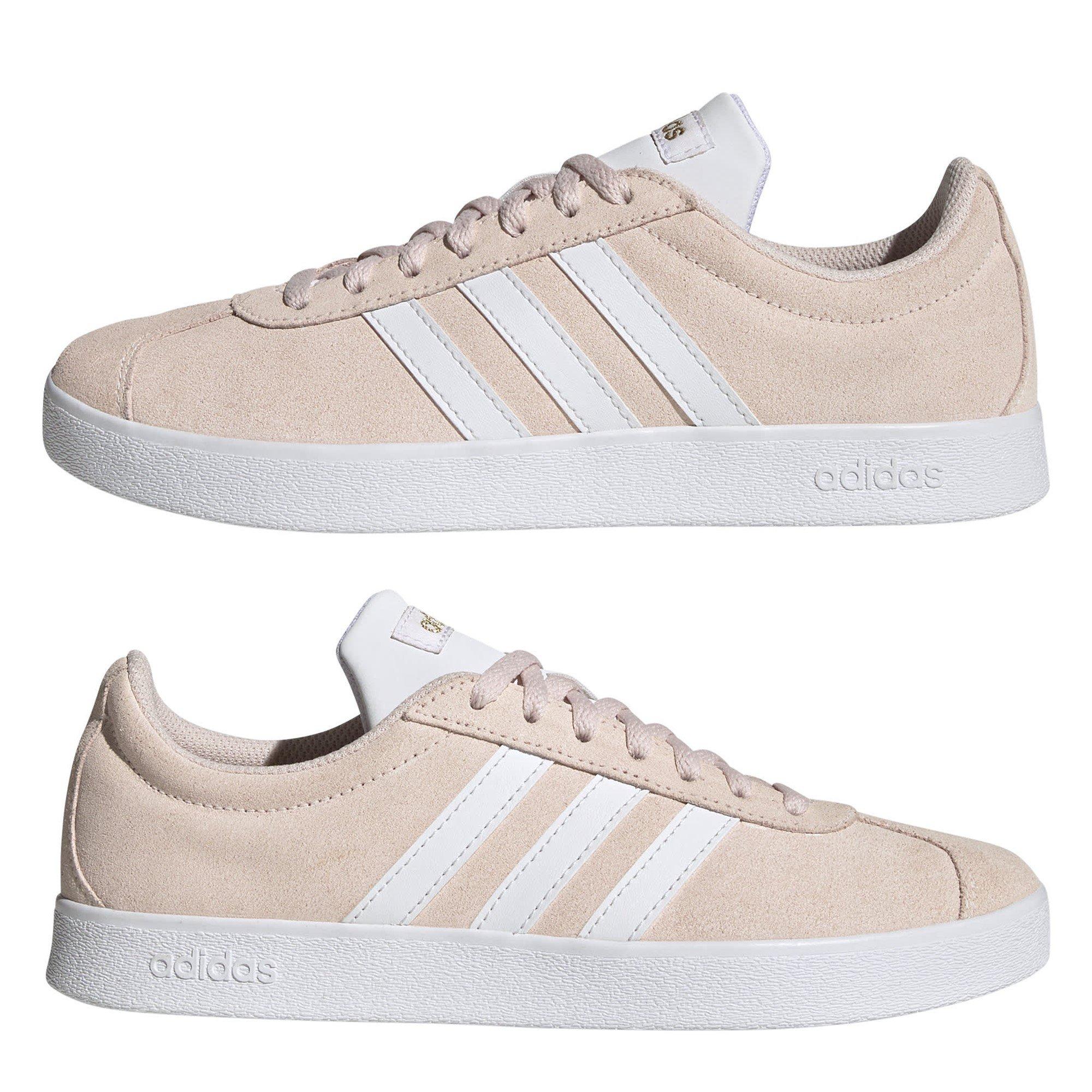 Quartz/Wht/Gold - adidas - VL Court Womens Shoes - 9