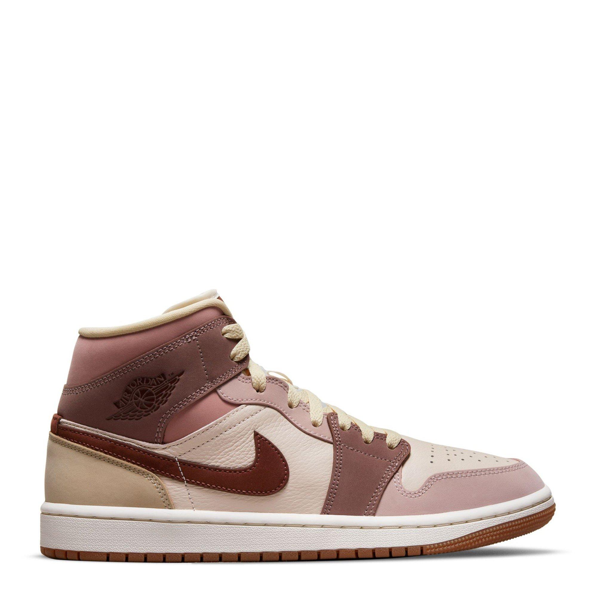 Air Jordan Air Jor 1 Mid SE Ld64 - Brown/Pink - Size 6.5 (40.5)