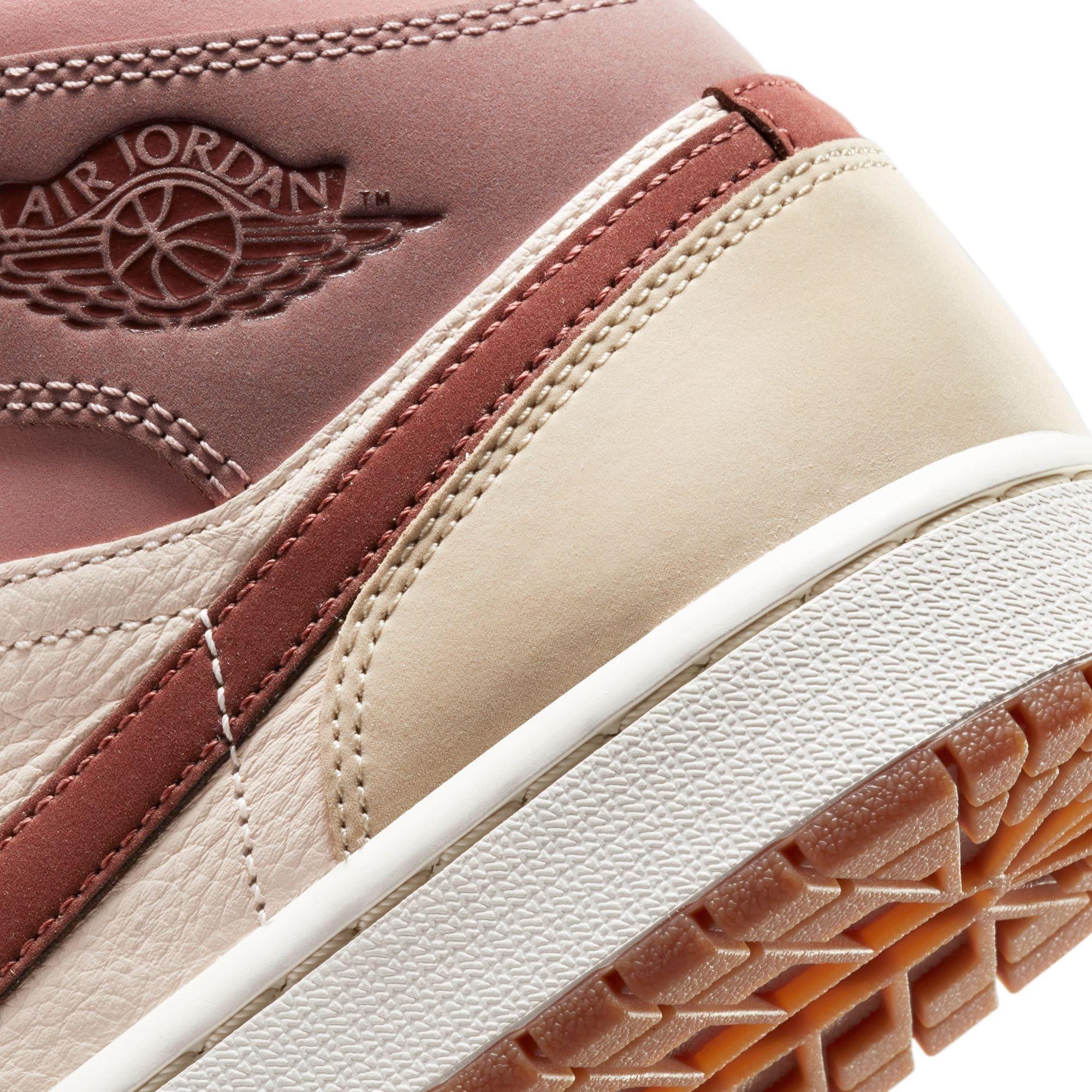 Brown/Pink - Air Jordan - Air Jor 1 Mid SE Ld64 - 8