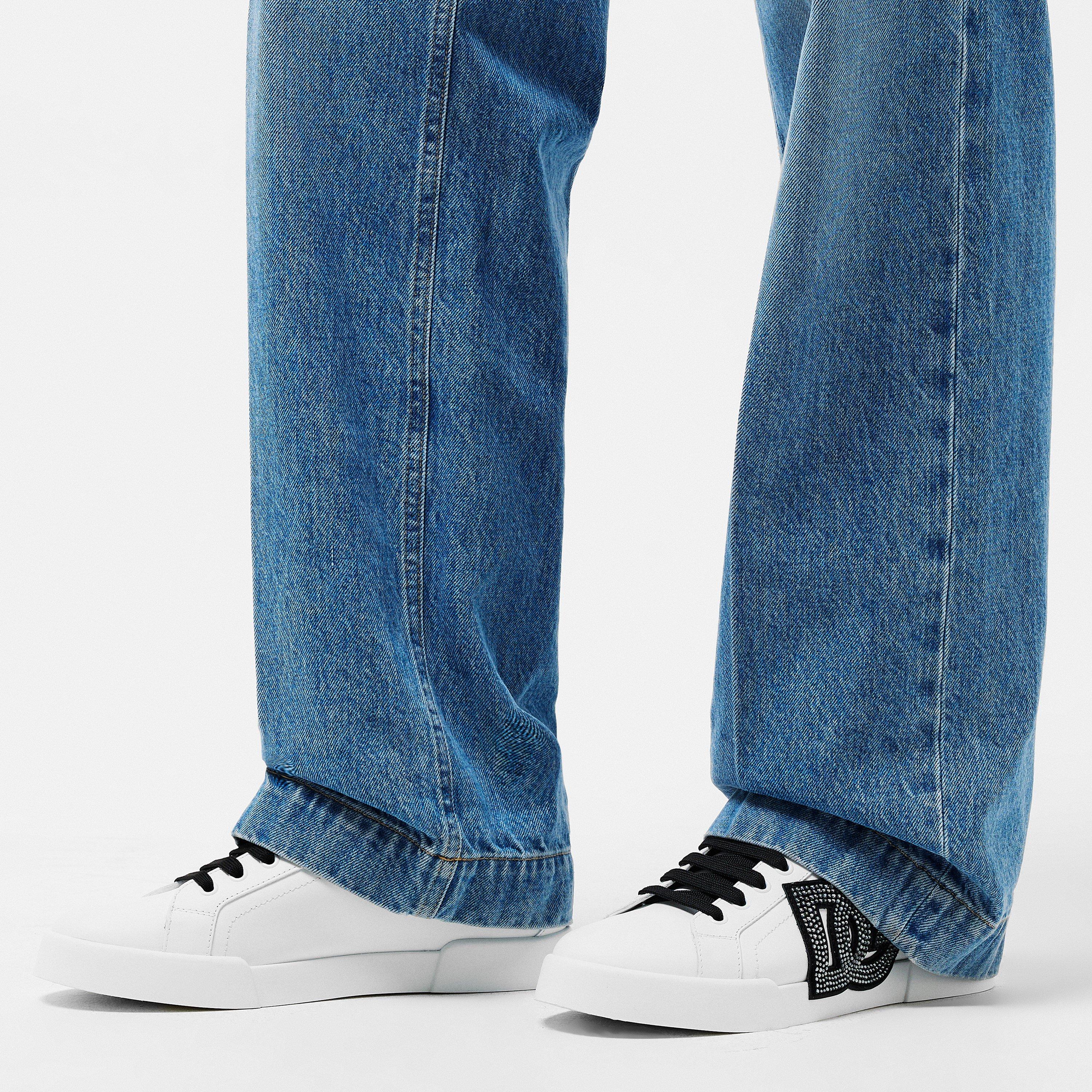 White Black - Dolce and Gabbana - Women's & Cushioned Low-Top Trainers - 3