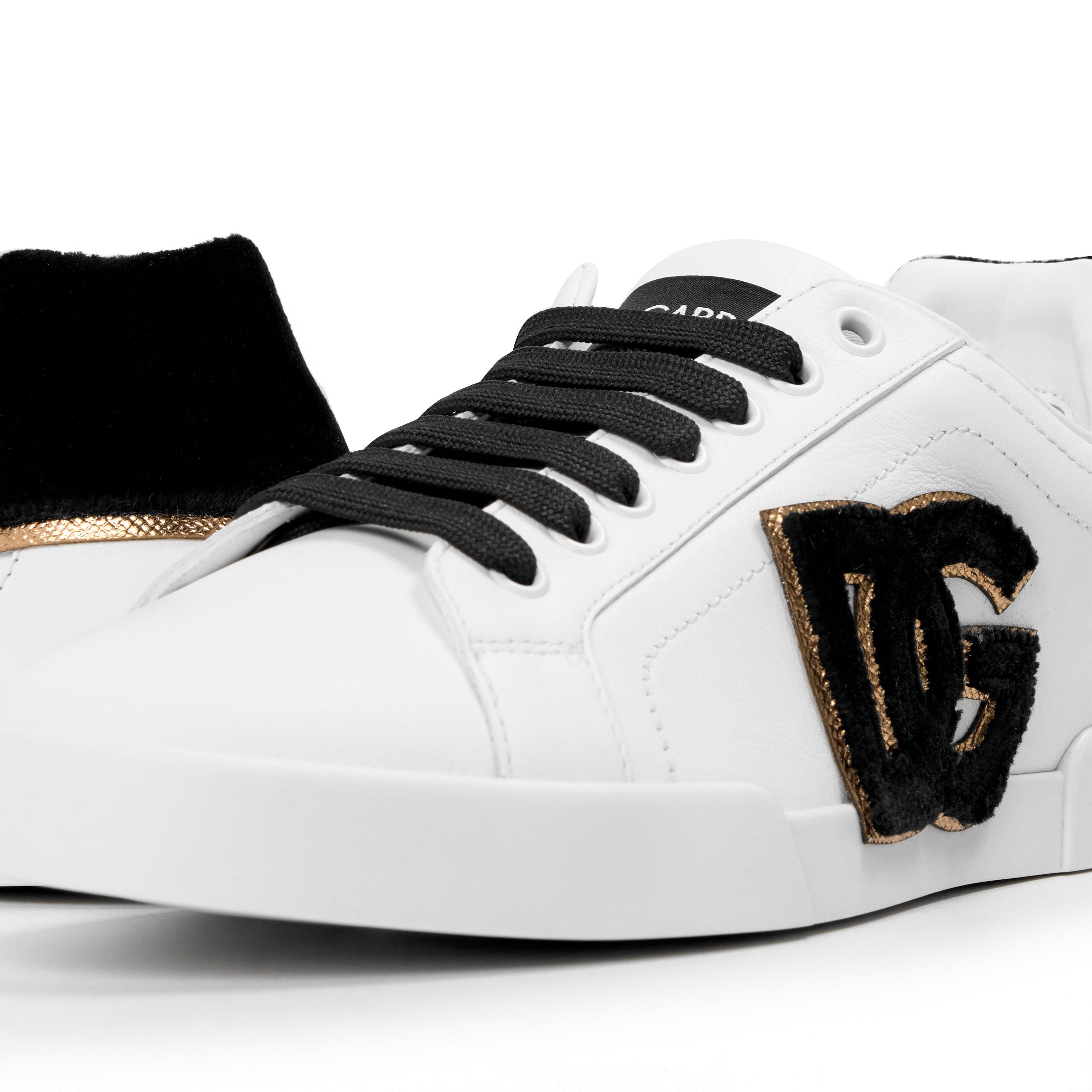 Bianco Nero - Dolce and Gabbana - Women's & Cushioned Low-Top Trainers - 3