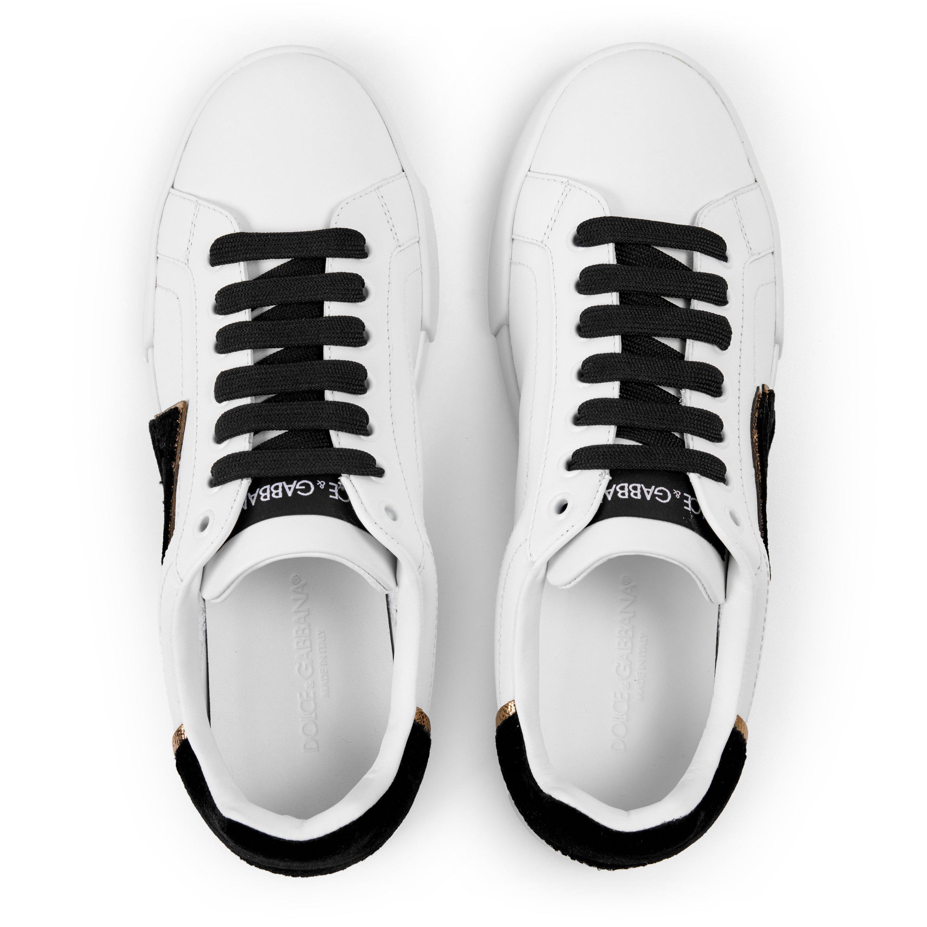 Bianco Nero - Dolce and Gabbana - Women's & Cushioned Low-Top Trainers - 4