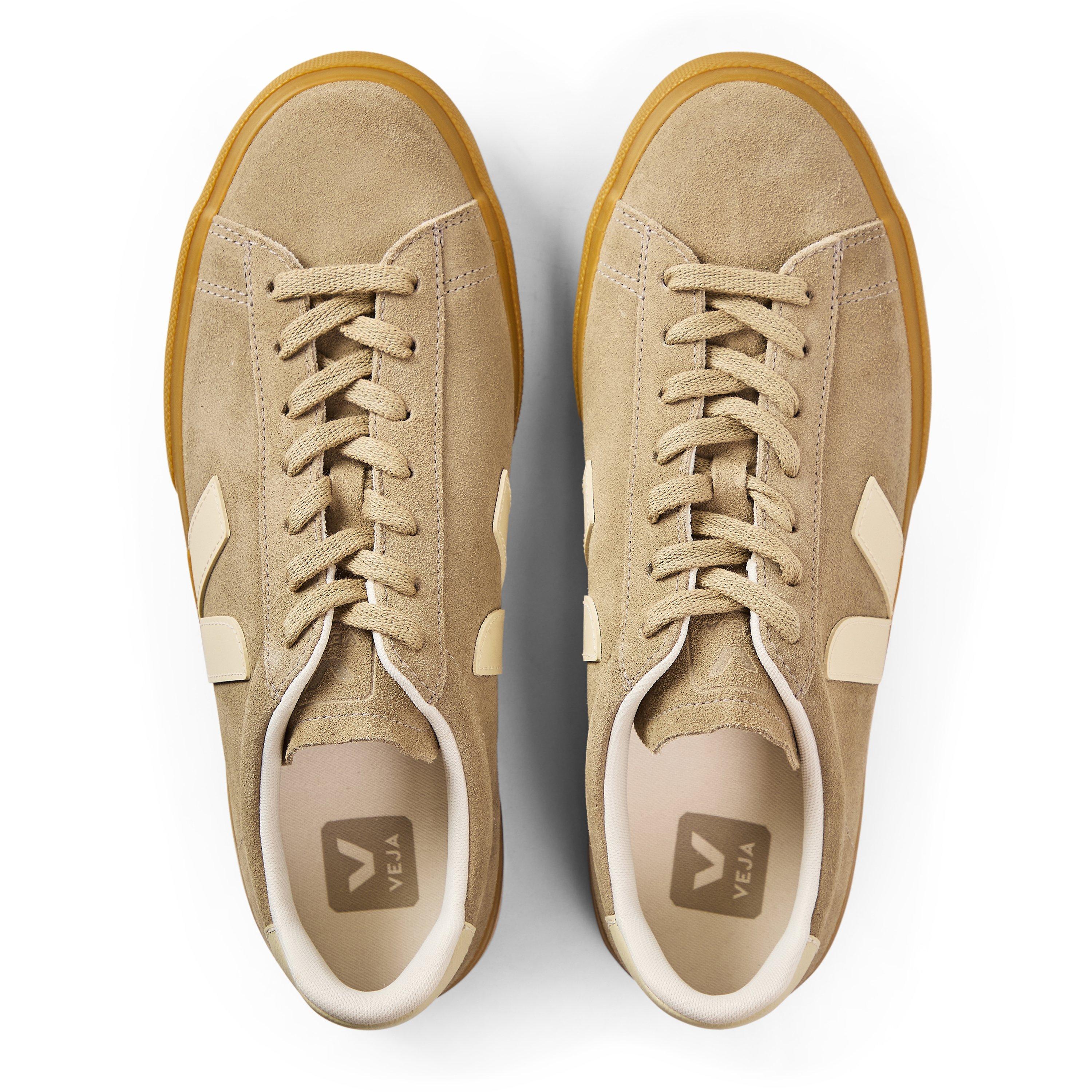 Taupe Pierre - Veja - Women's Campo Suede Low-Top Trainers - 4