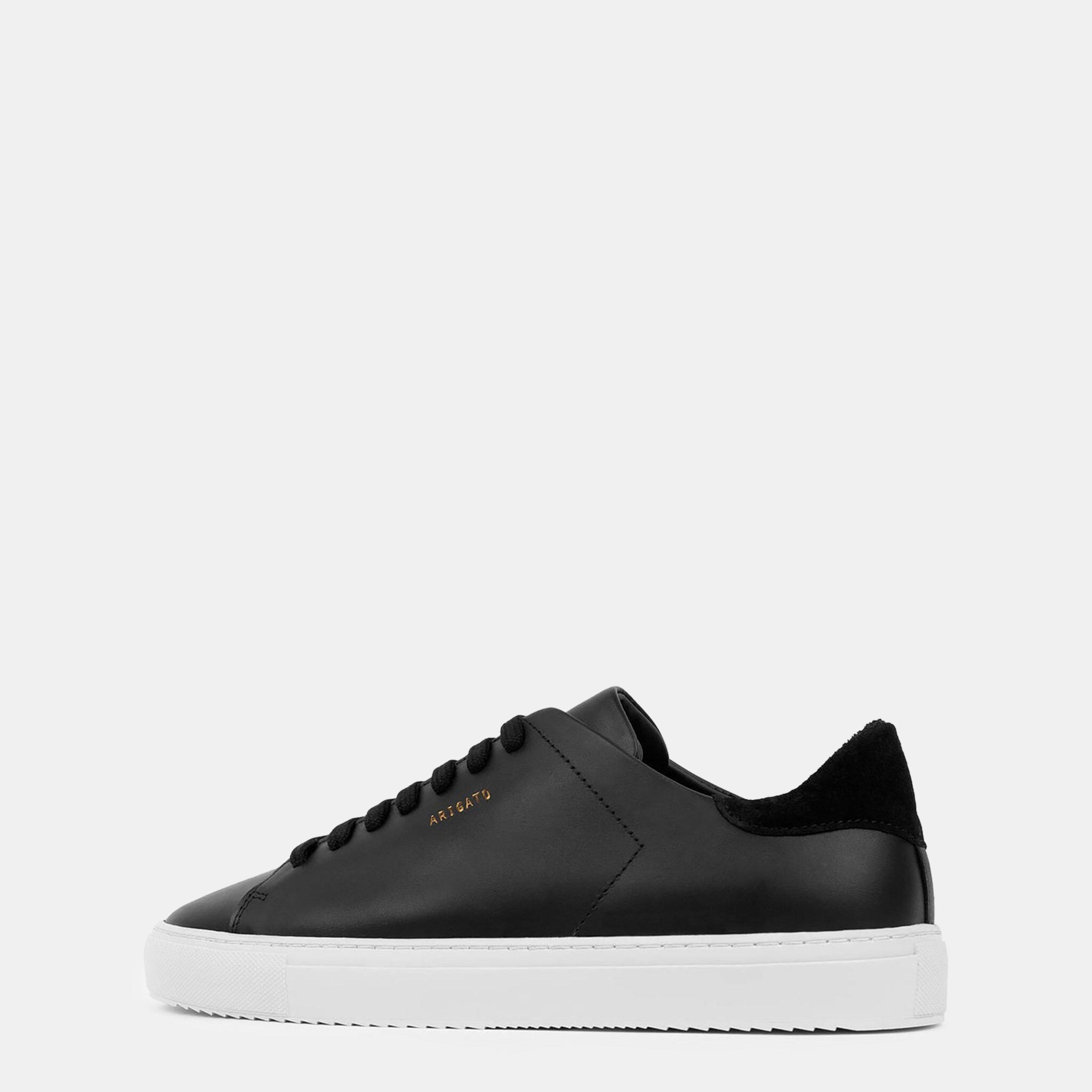 Black/White - Axel Arigato - Women's Clean 90 Leather Trainers - 2