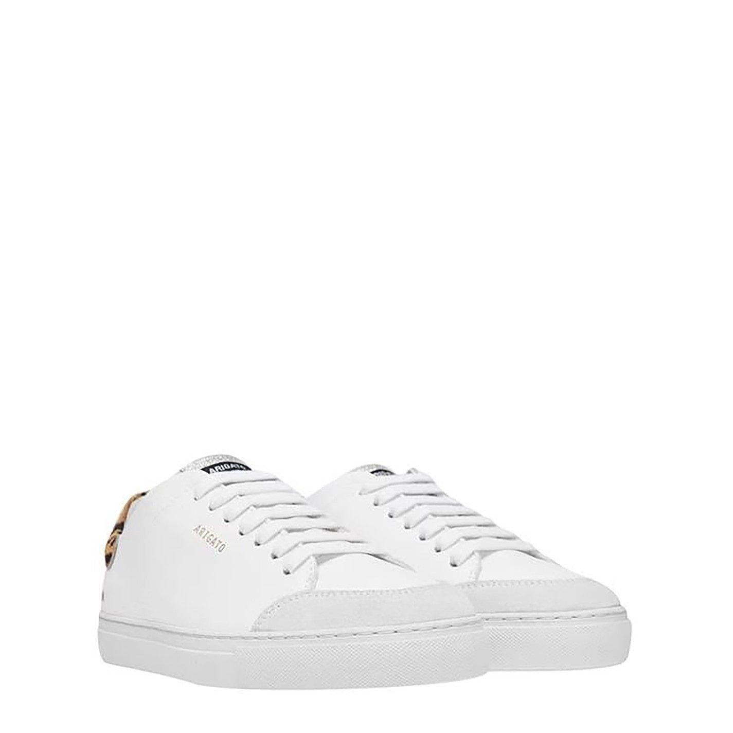 White/Leopard - Axel Arigato - Women's Clean 90 Leather Trainers - 3