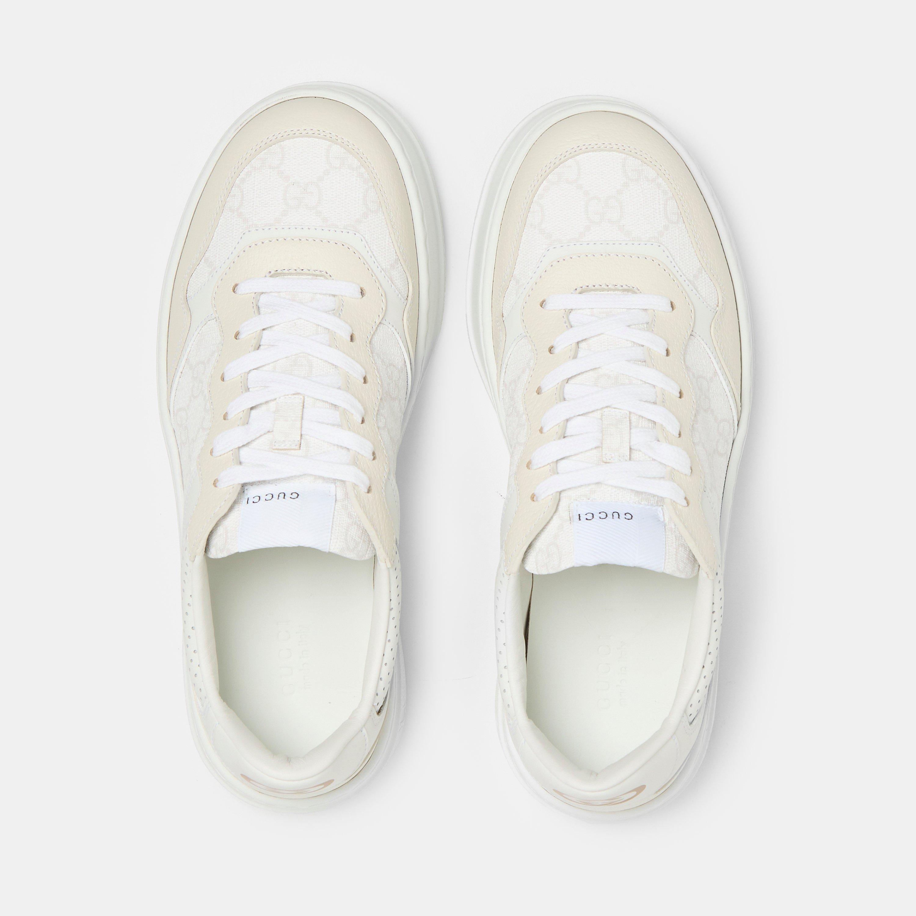 Grey White - Gucci - Women's GG Canvas Low-Top Trainers - 5