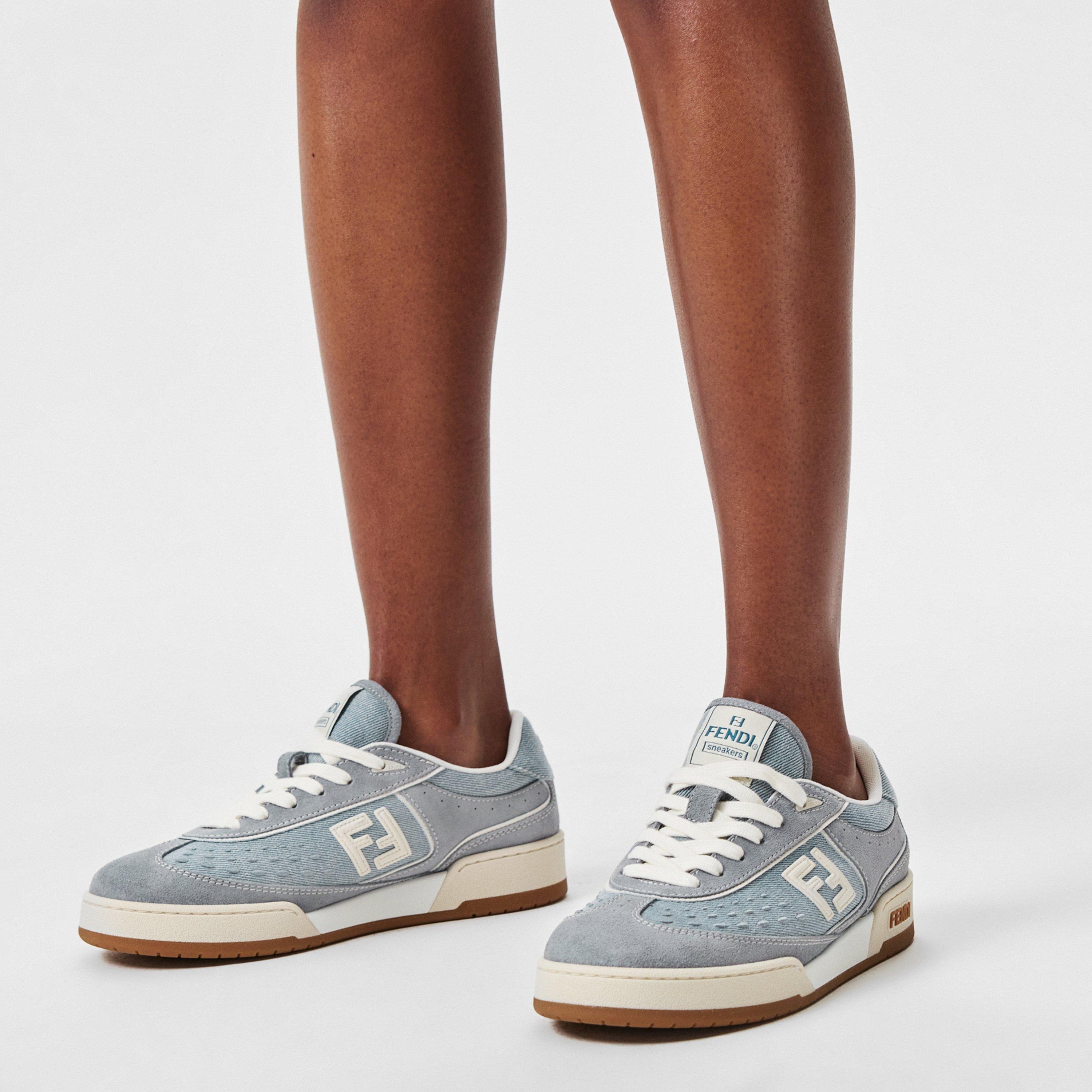 Match/Denim - Fendi - Womens Ff Match Trainers - 3