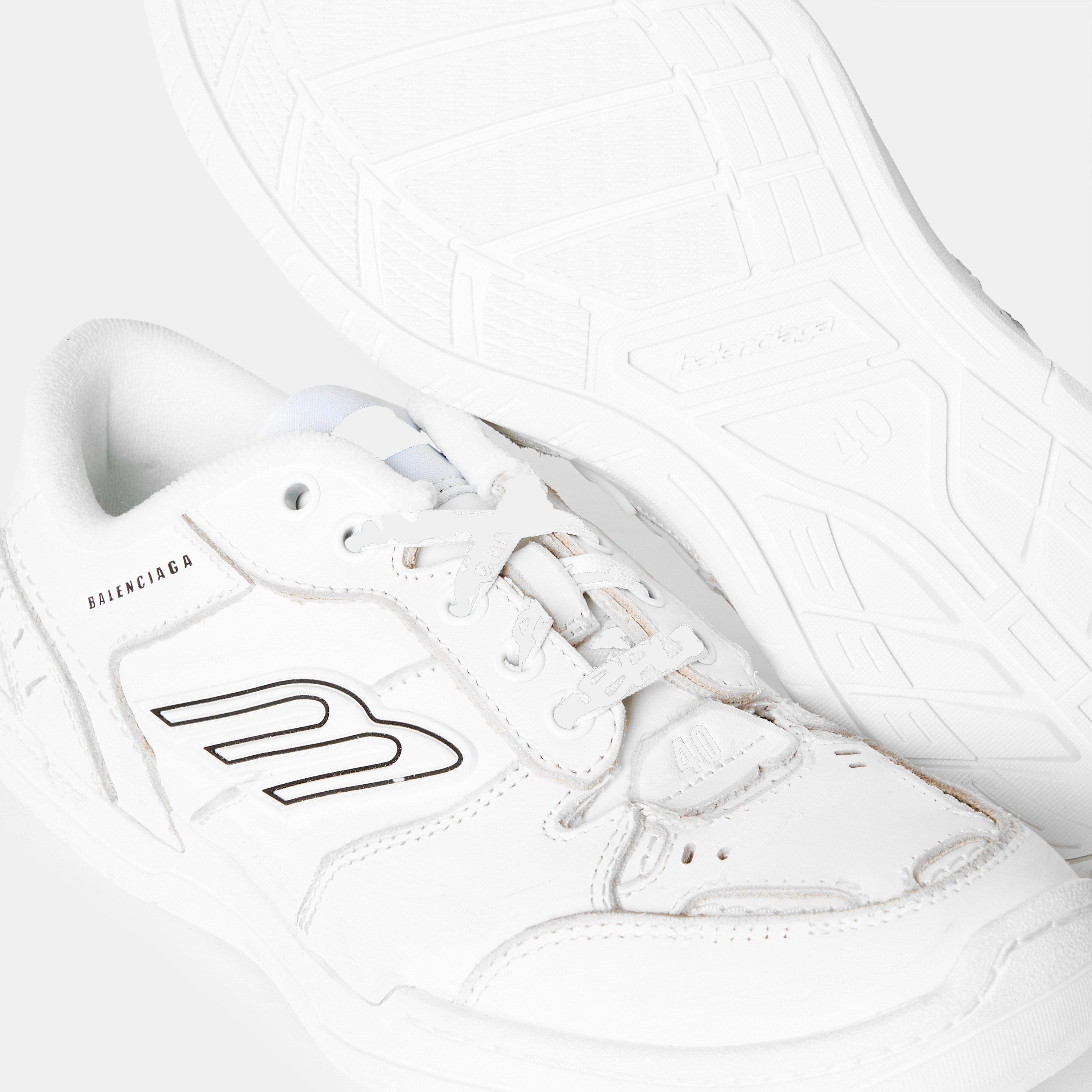 White - Balenciaga - Women's Bal Hamptons Low-Top Trainers - 4
