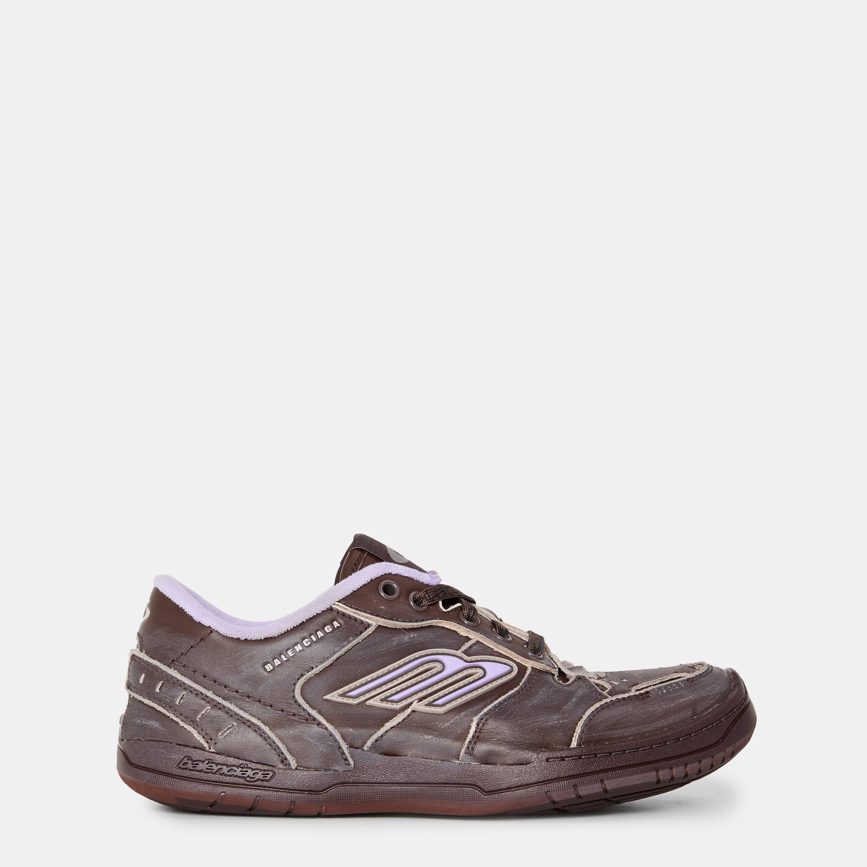 Brown / Lilac - Balenciaga - Women's Bal Hamptons Low-Top Trainers - 1