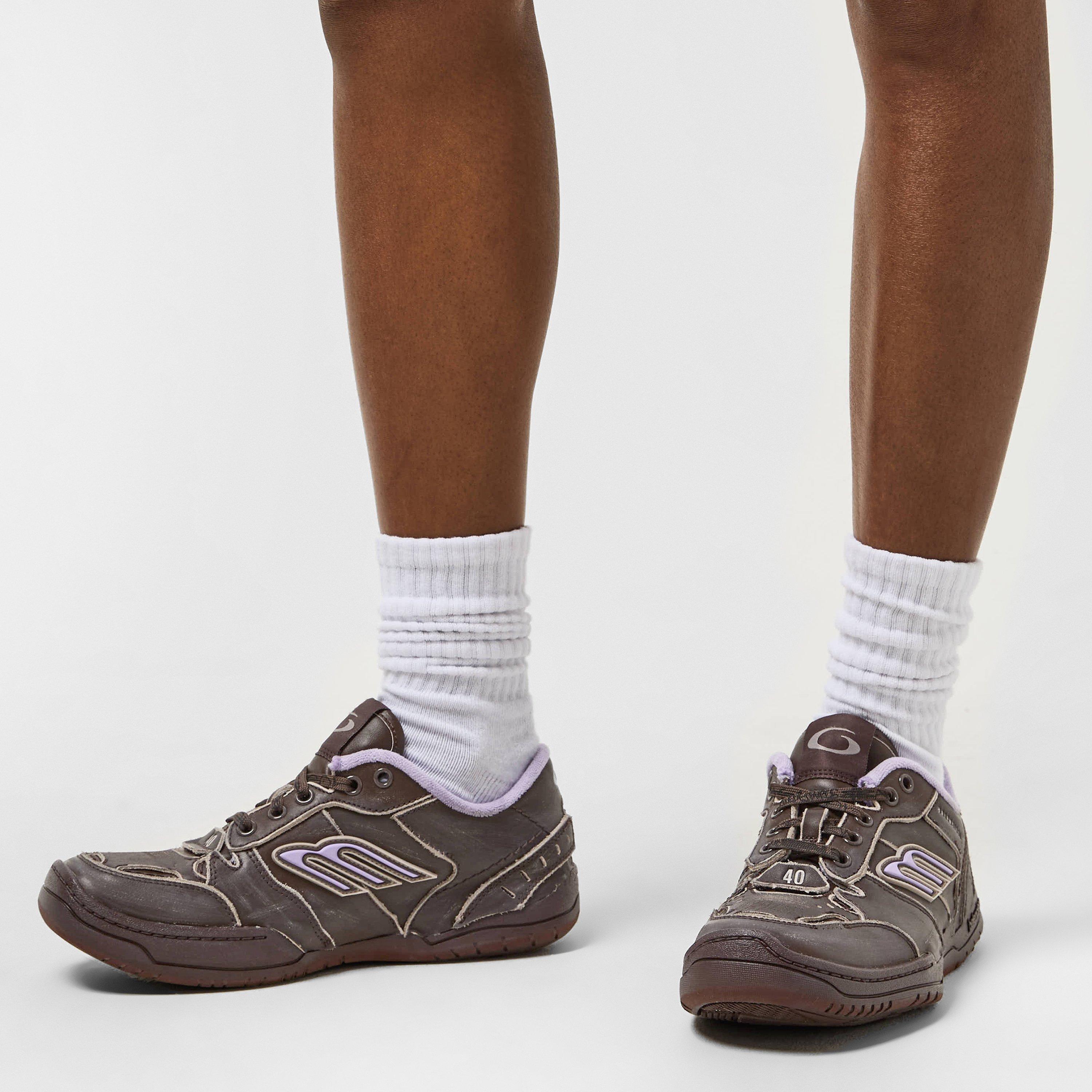 Brown / Lilac - Balenciaga - Women's Bal Hamptons Low-Top Trainers - 3