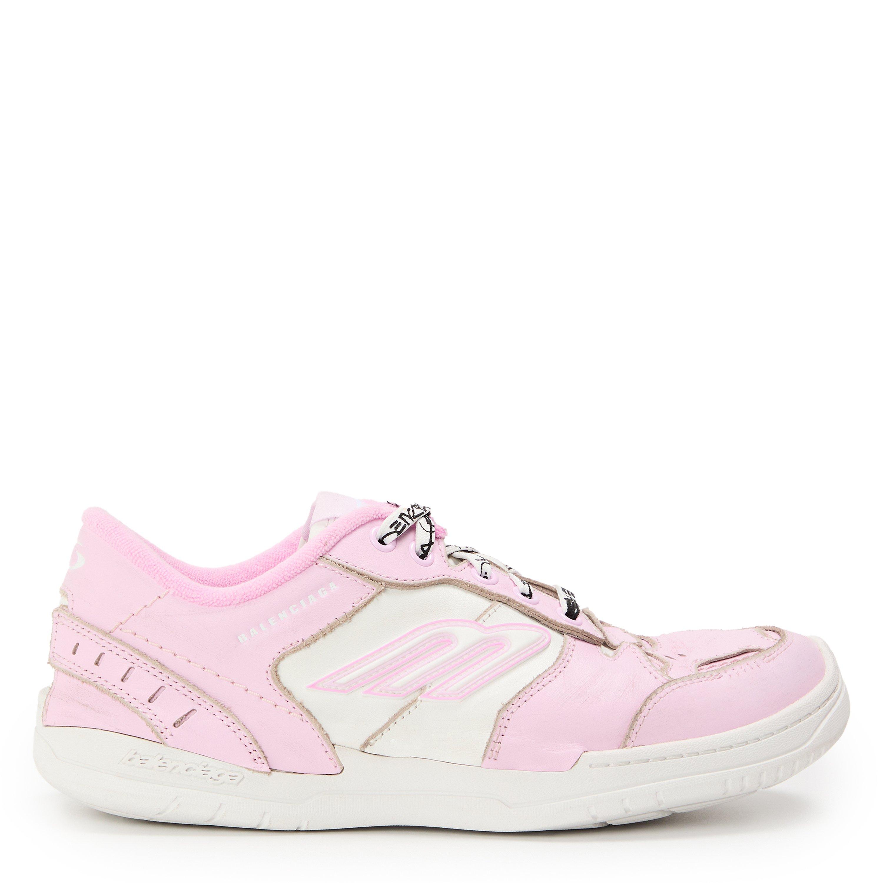 Balenciaga Women's Bal Hamptons Low-Top Trainers - Pink/White - 5 (38)