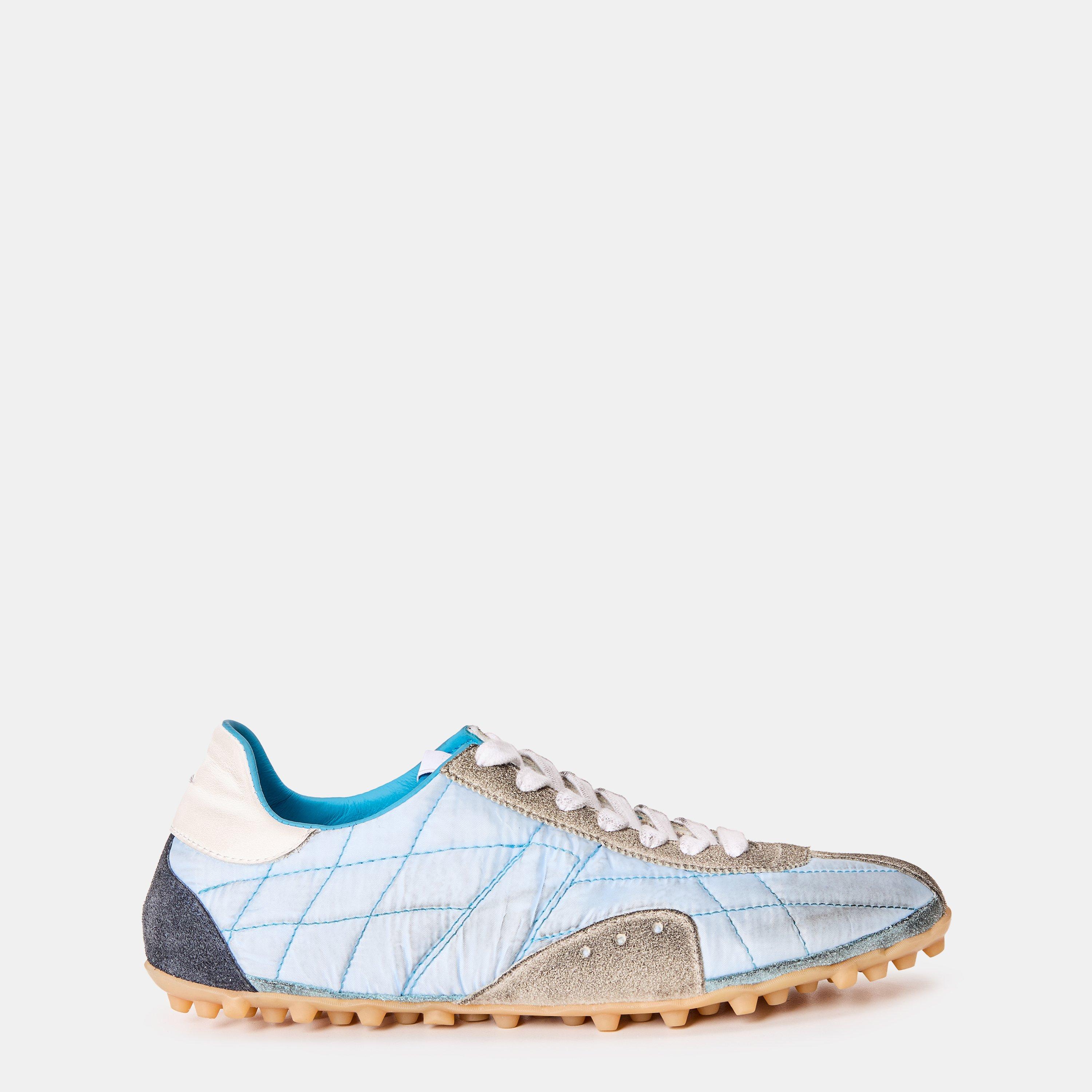 Maison Margiela Women's Low-Top Cushioned Trainers - Blue Whte Gry - Size 5 (38)