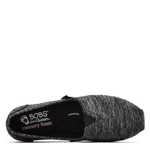Black - Skechers - BOBS Plush Womens Slip On Shoes - 3