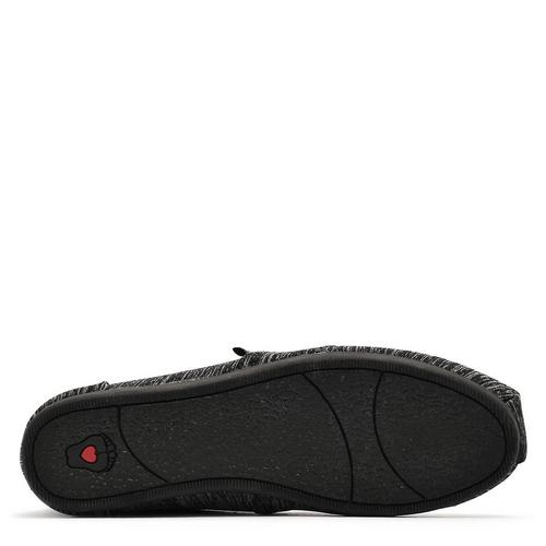 Black - Skechers - BOBS Plush Womens Slip On Shoes - 4